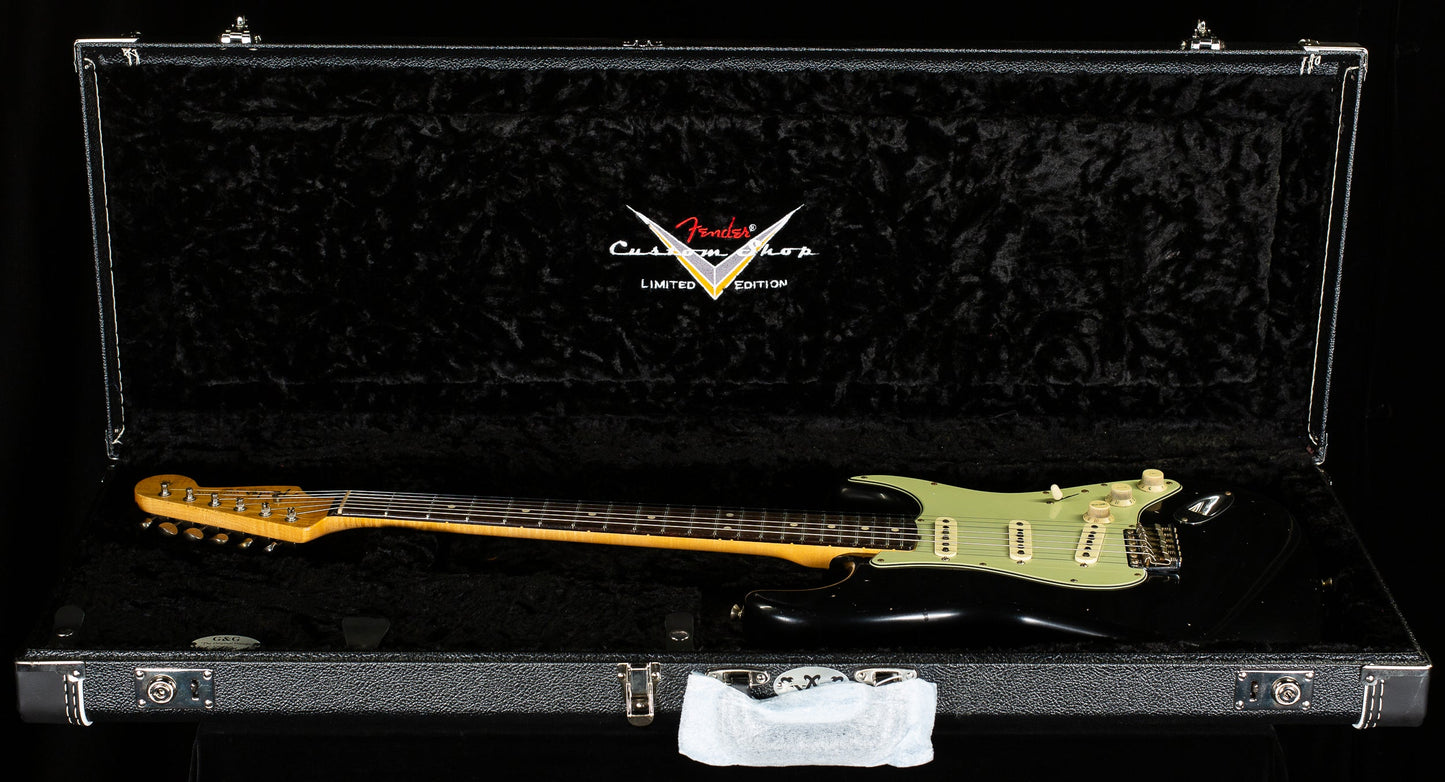 Fender Custom Shop Masterbuilt Dennis Galuzska True '62 Strat Journeyman Relic Black Brazilian 59 C (608)
