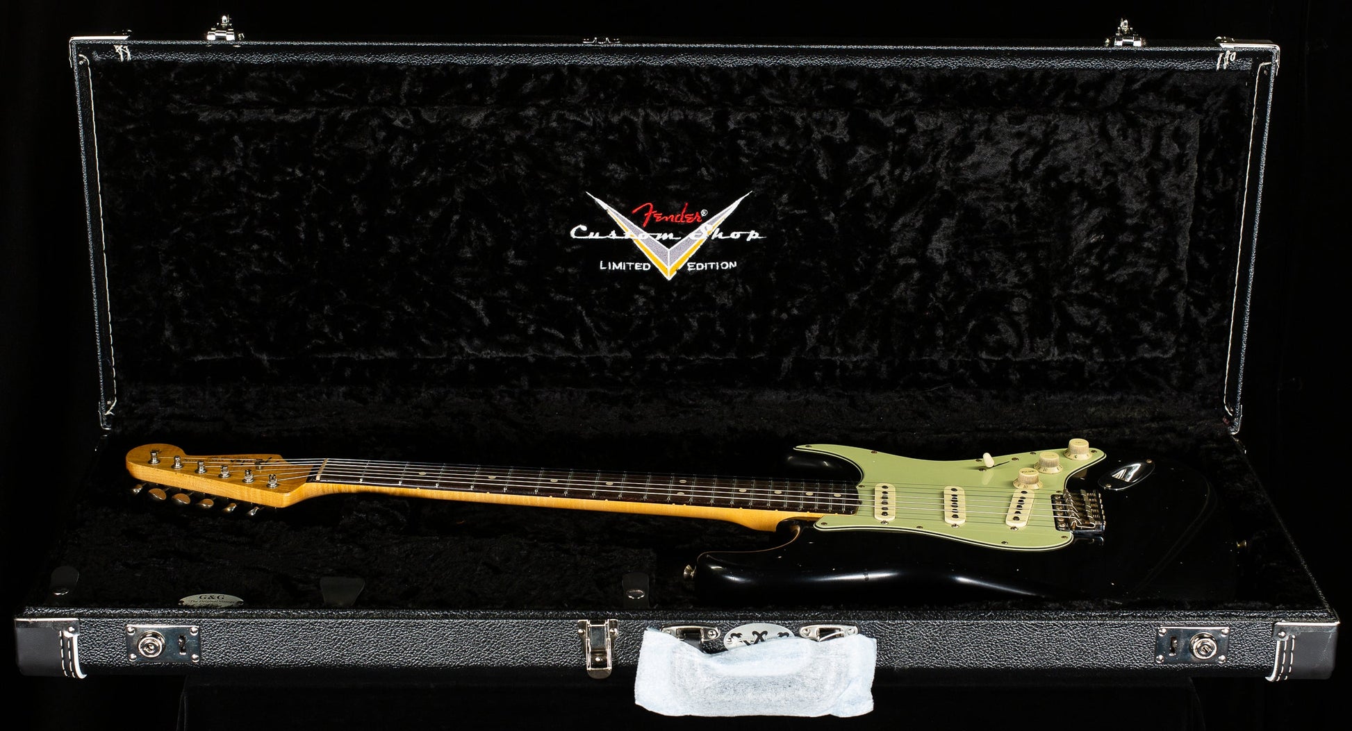 Fender Custom Shop Masterbuilt Dennis Galuzska True '62 Strat Journeyman Relic Black Brazilian 59 C (608)