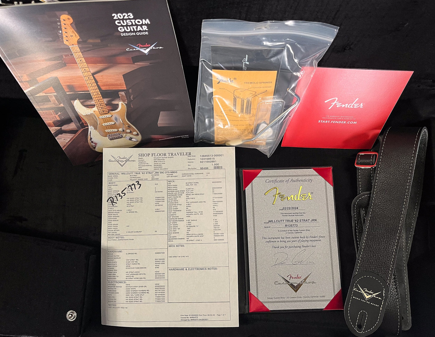 Fender Custom Shop Masterbuilt Dennis Galuzska True '62 Strat Journeyman 3-Tone Sunburst Brazilian 59 C   (773)