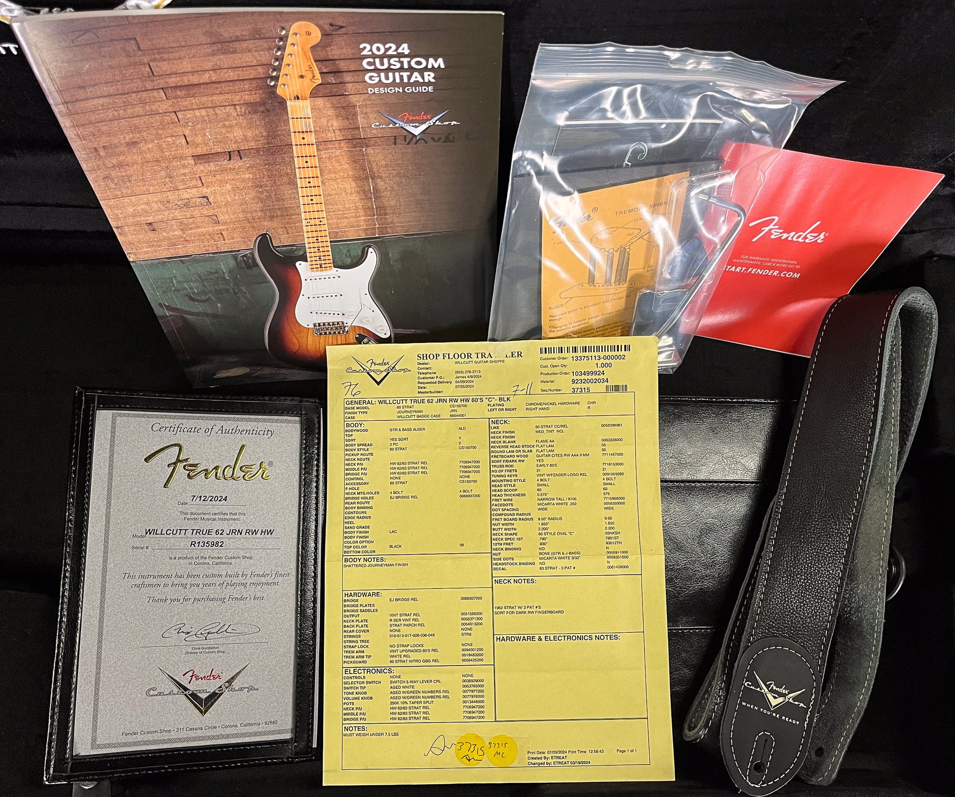 Fender Custom Shop Willcutt True '62 Stratocaster Journeyman Relic Black 60s C (982)
