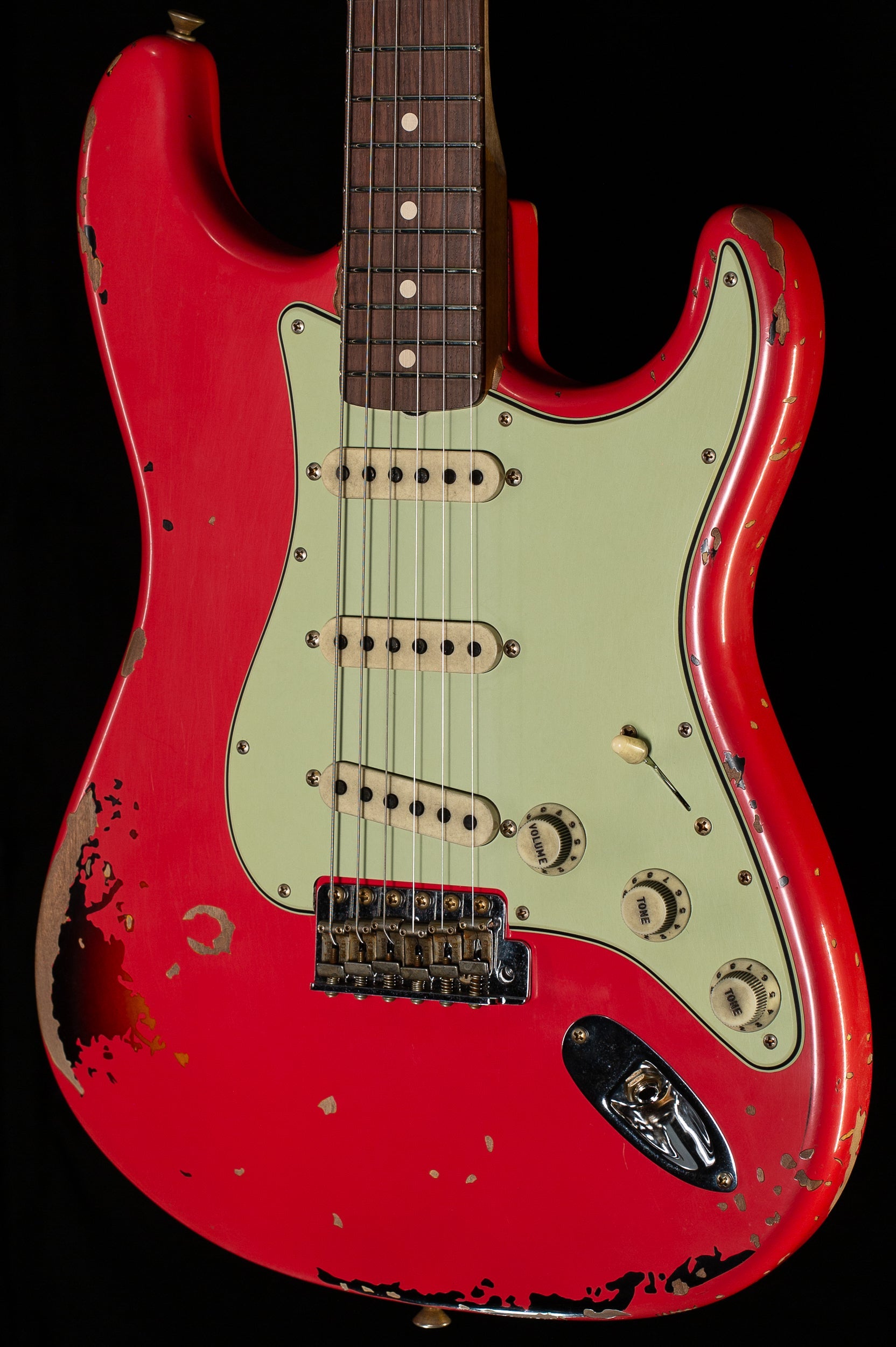 Fender Custom Shop Michael Landau Signature 1963 Stratocaster Round-Laminated Rosewood Fiesta Red over 3-Color Sunburst (272)