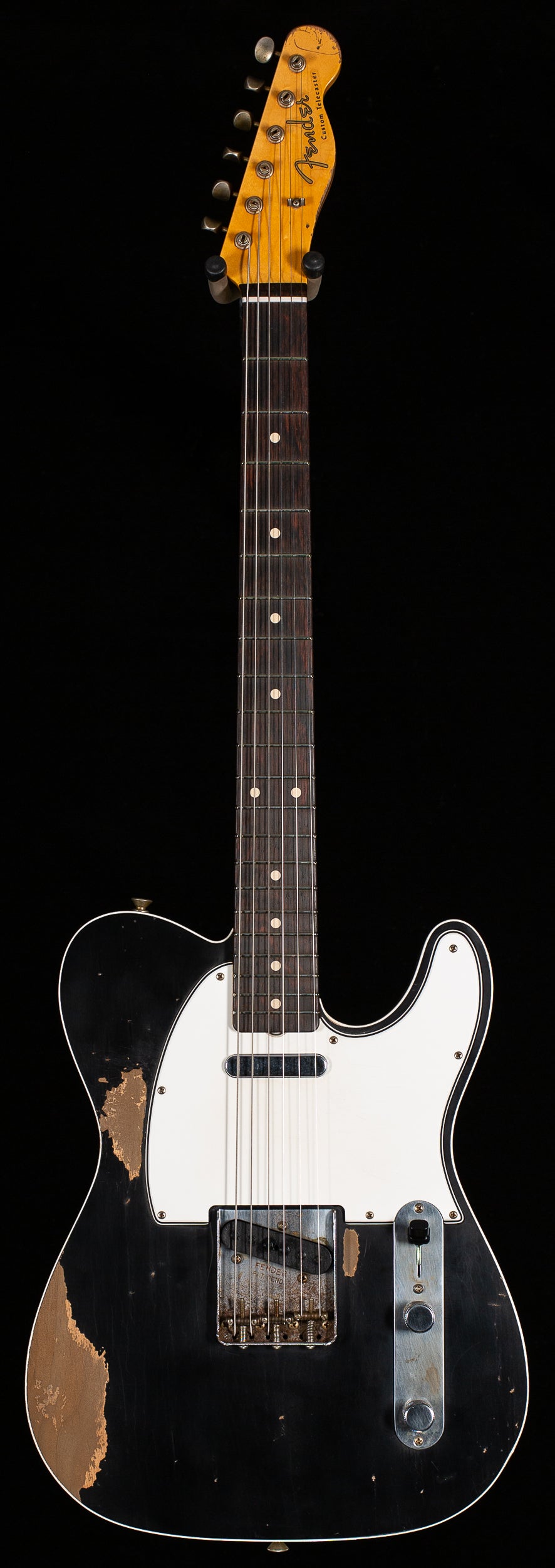 Fender Custom Shop Masterbuilt Austin McNutt 1960 Tele Custom Heavy Relic Aged Black Brazilain(274)