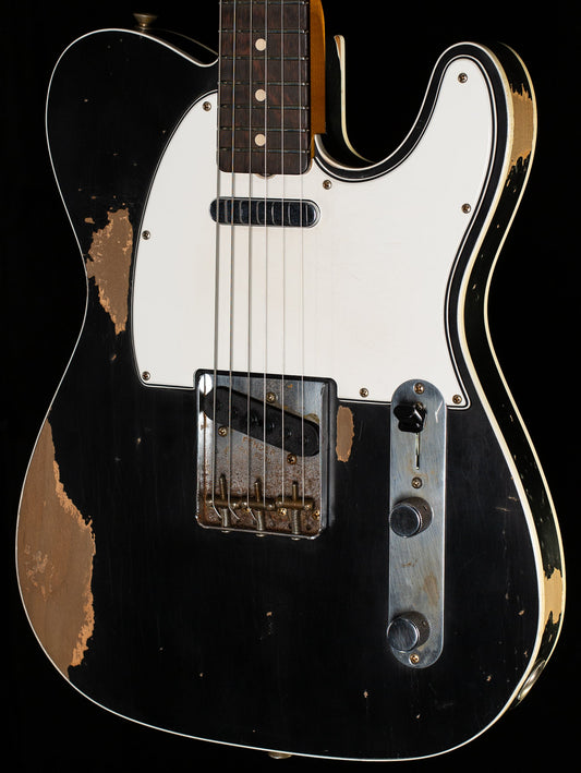 Fender Custom Shop Masterbuilt Austin McNutt 1960 Tele Custom Heavy Relic Aged Black Brazilain(274)