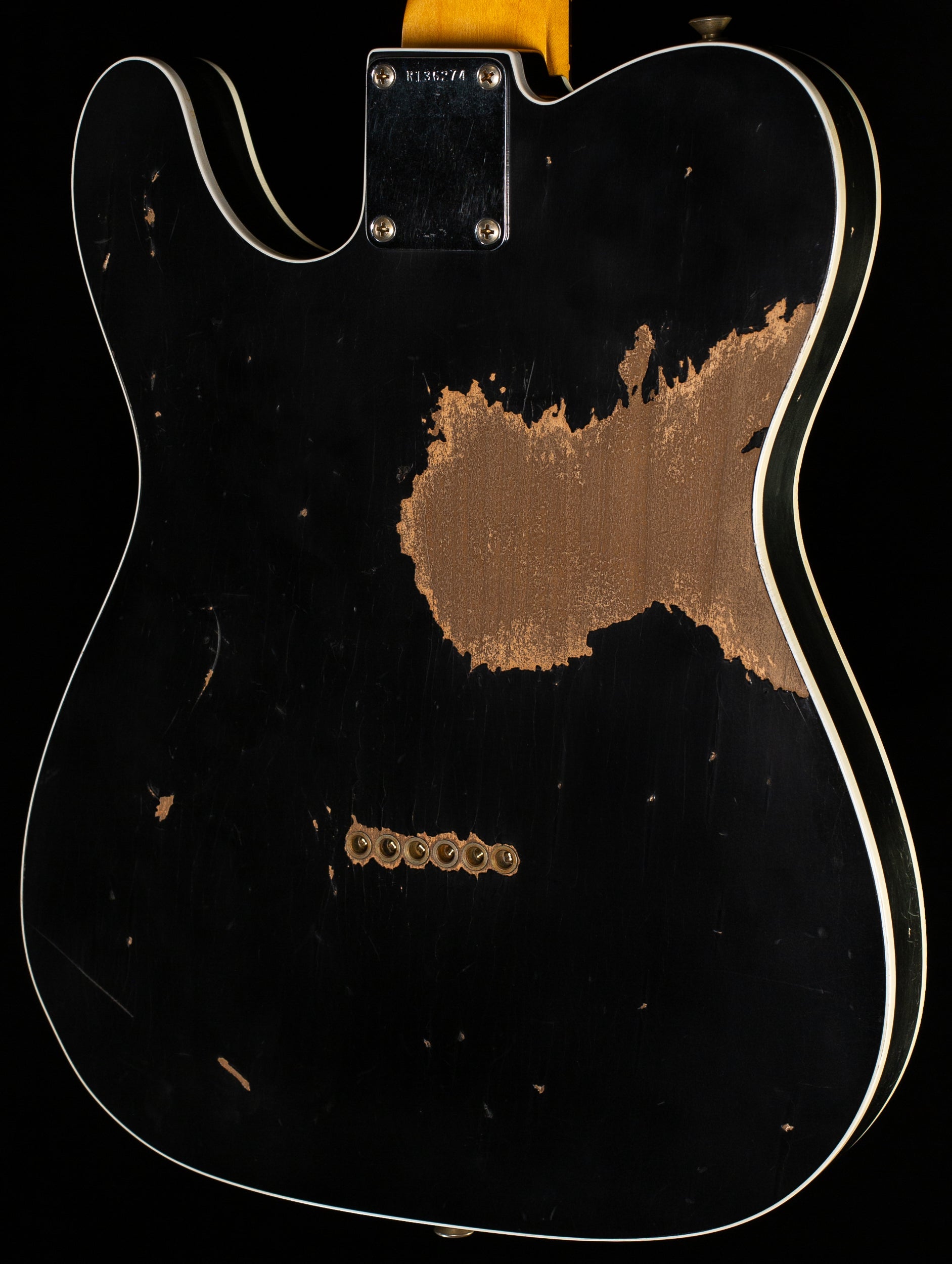 Fender Custom Shop Masterbuilt Austin McNutt 1960 Tele Custom Heavy Relic Aged Black Brazilain(274)