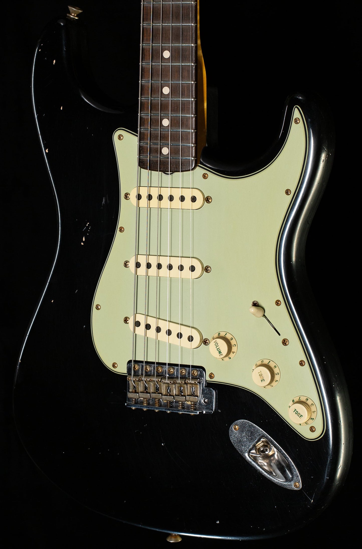 Fender Custom Shop Masterbuilt Dennis Galuzska True '62 Strat Journeyman Relic Black Brazilian 59 C  (226)