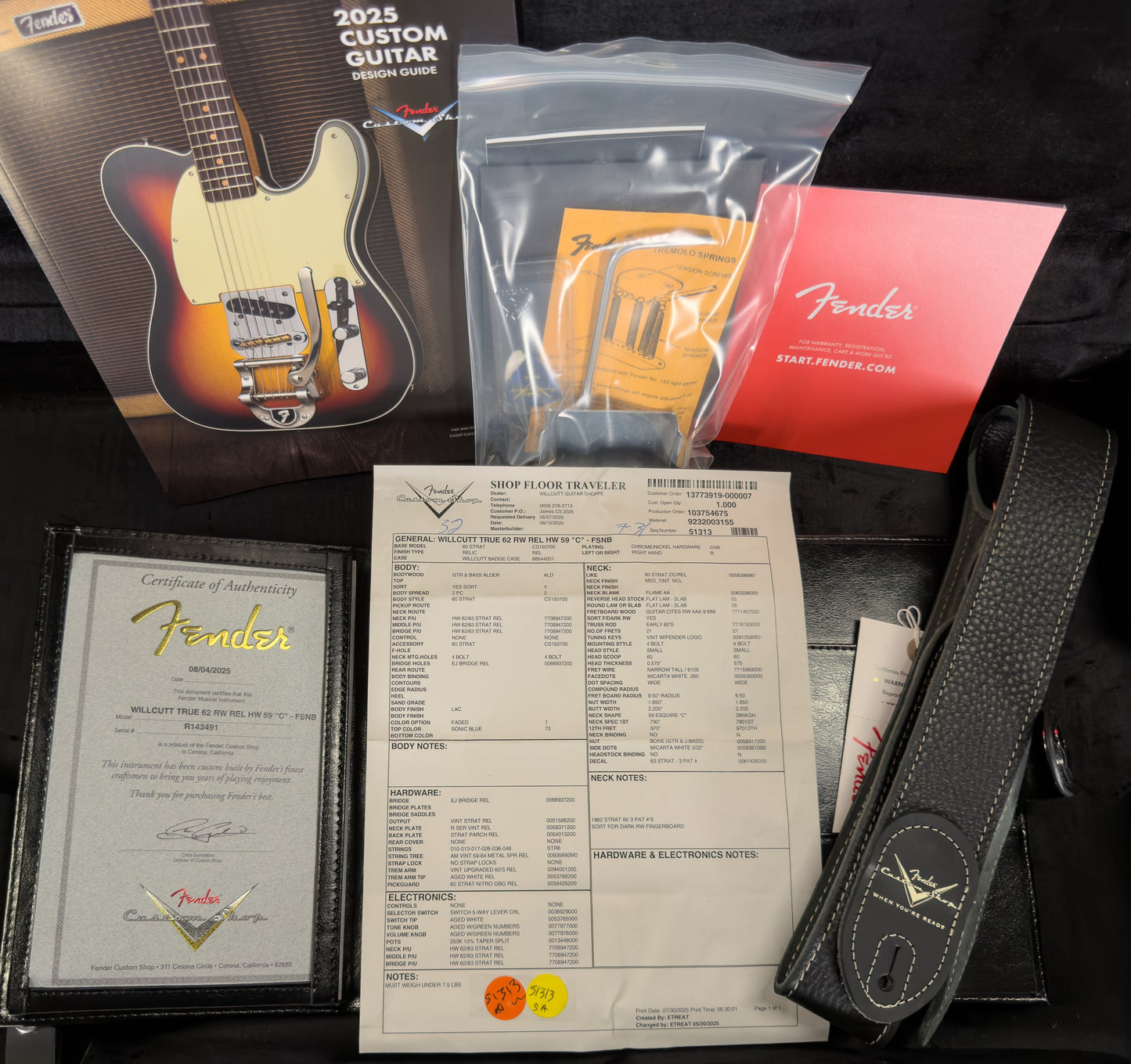 Fender Custom Shop Willcutt True '62 Stratocaster Relic Faded Sonic Blue '59 C (491)
