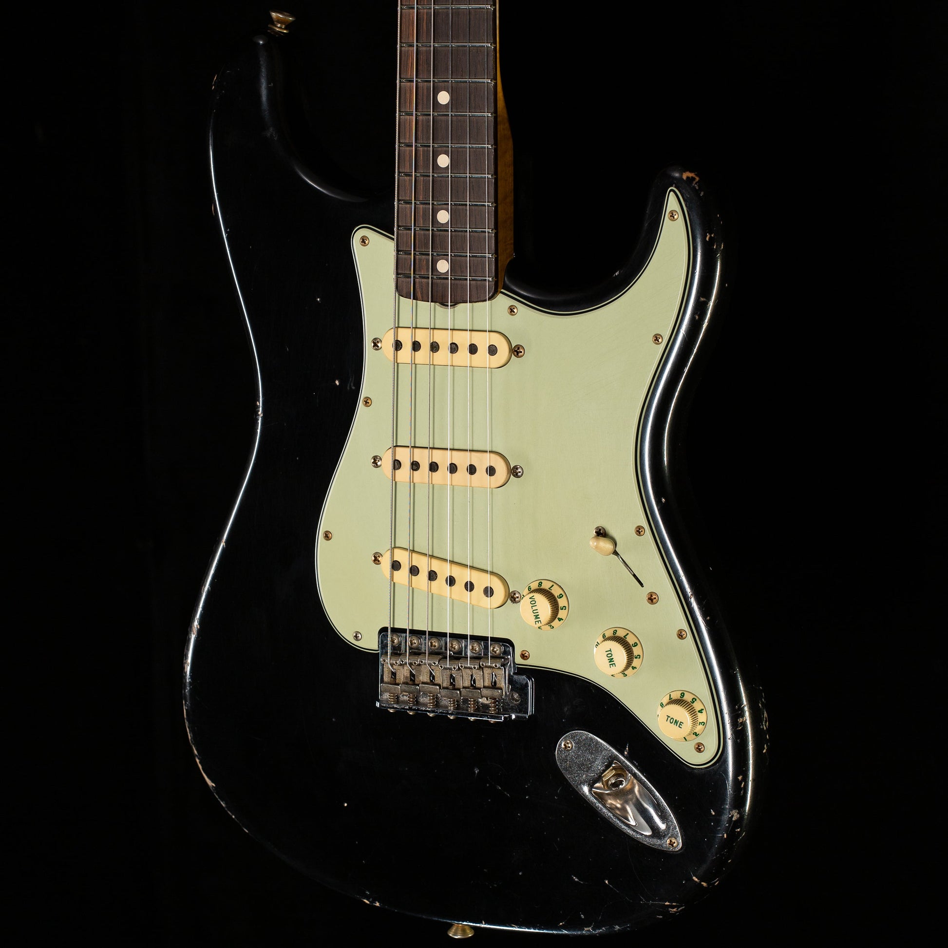 Fender Custom Shop Masterbuilt Andy Hicks True '62 Strat Journeyman Relic Black Brazilian '59 C (193)