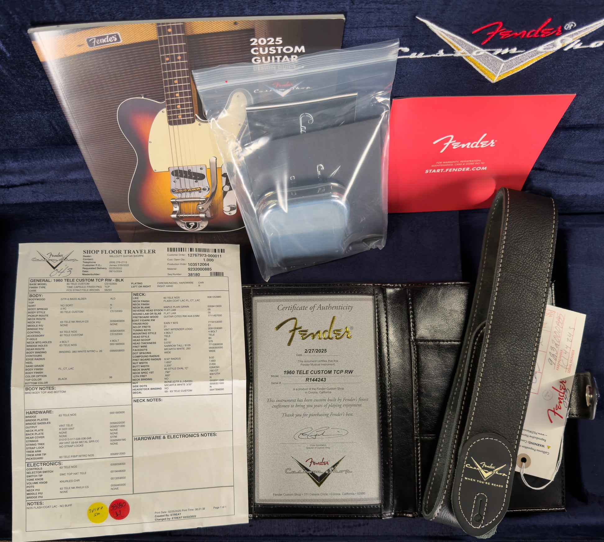 Fender Custom Shop 1960 Telecaster Custom Time Capsule Finish Packaged Black (243)