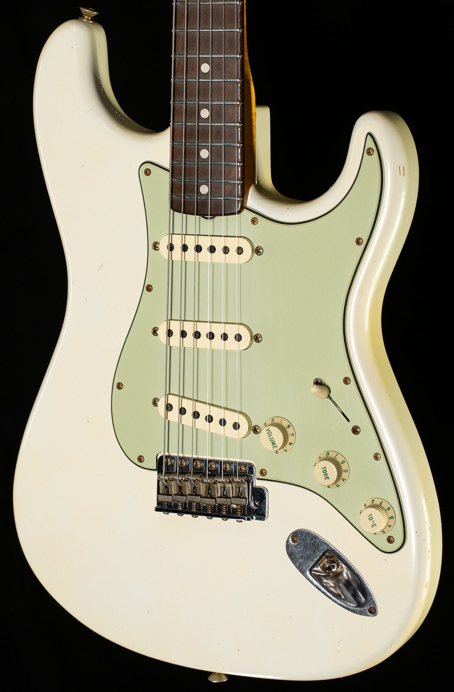 Fender Custom Shop True '62 Strat Journeyman Relic Masterbuilt Dennis Galuszka Olympic White Brazilian '59 C (976)
