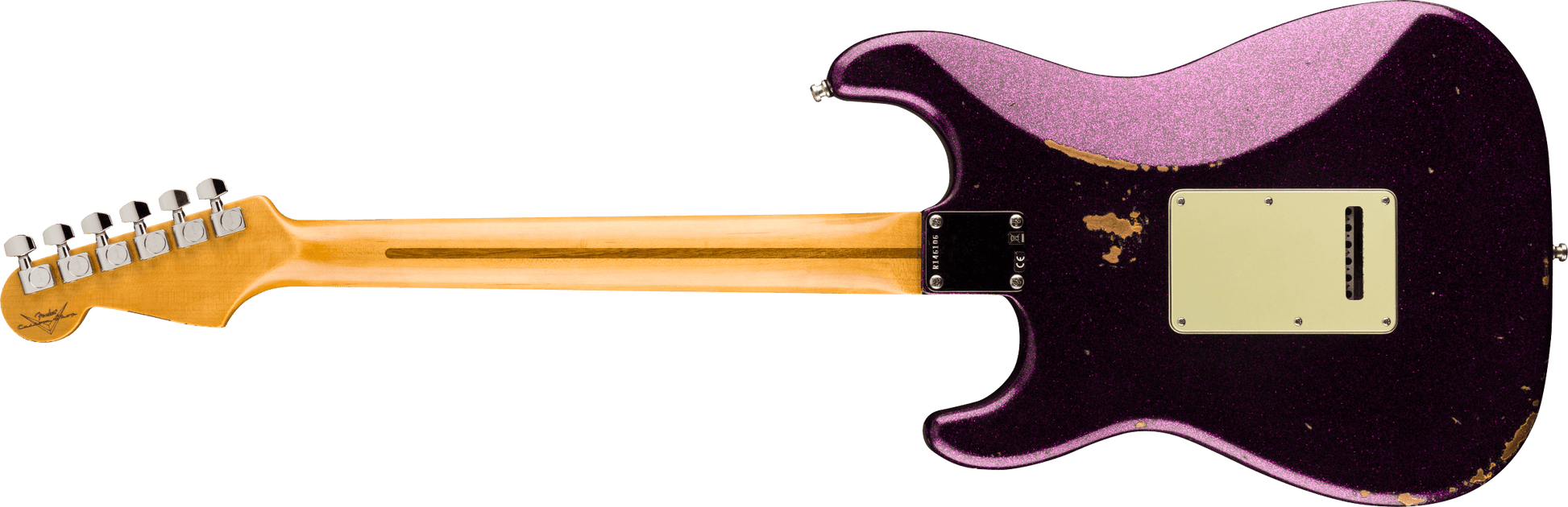 Fender Custom Deluxe HB S-1 Strat Relic with Closet Classic Hardware, 3A Rosewood Fingerboard, Magenta Sparkle