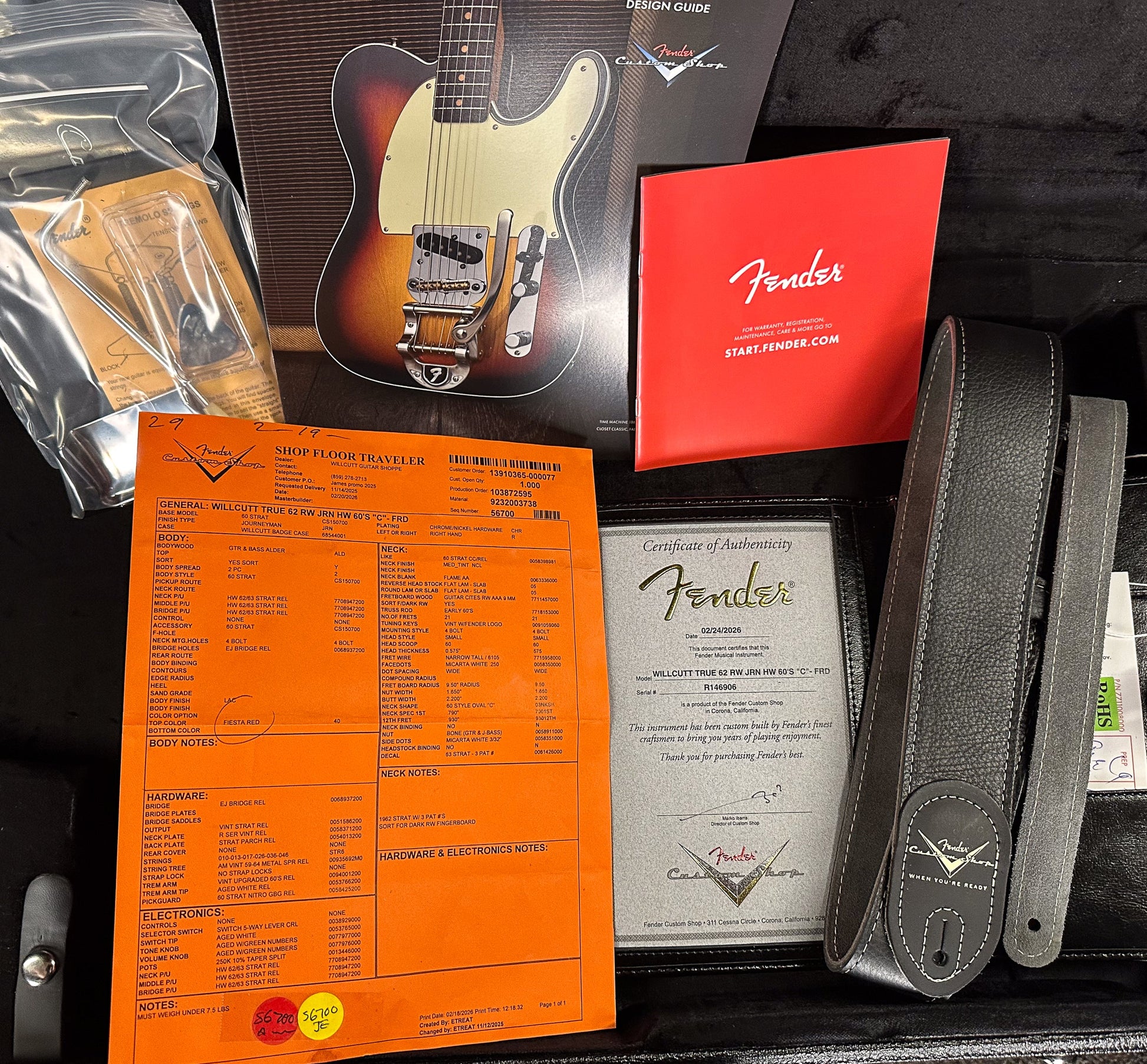 Fender Custom Shop Willcutt True '62 Stratocaster Journeyman Relic Fiesta Red 60s C (906)