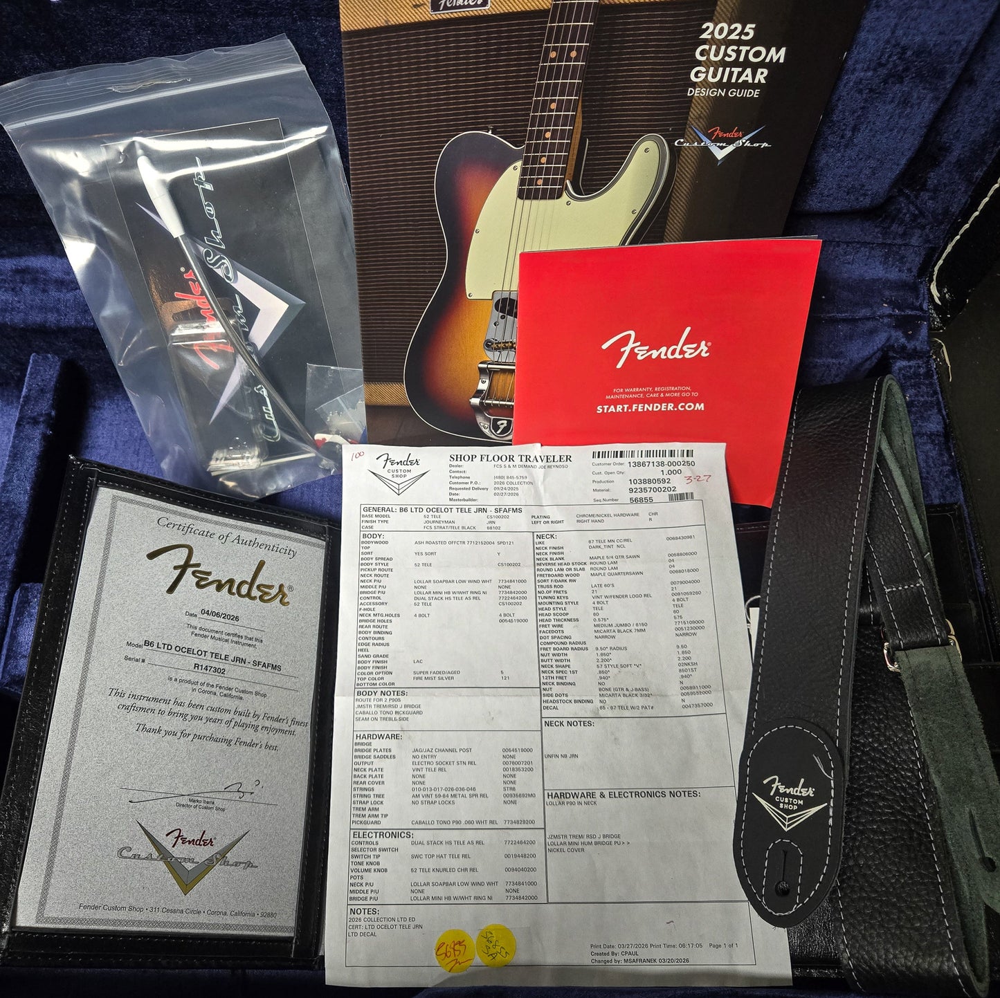 Fender Custom Shop Limted Edition Ocelot Telecaster Journeyman Relic Super Faded Aged Fire Mist Silver (302)