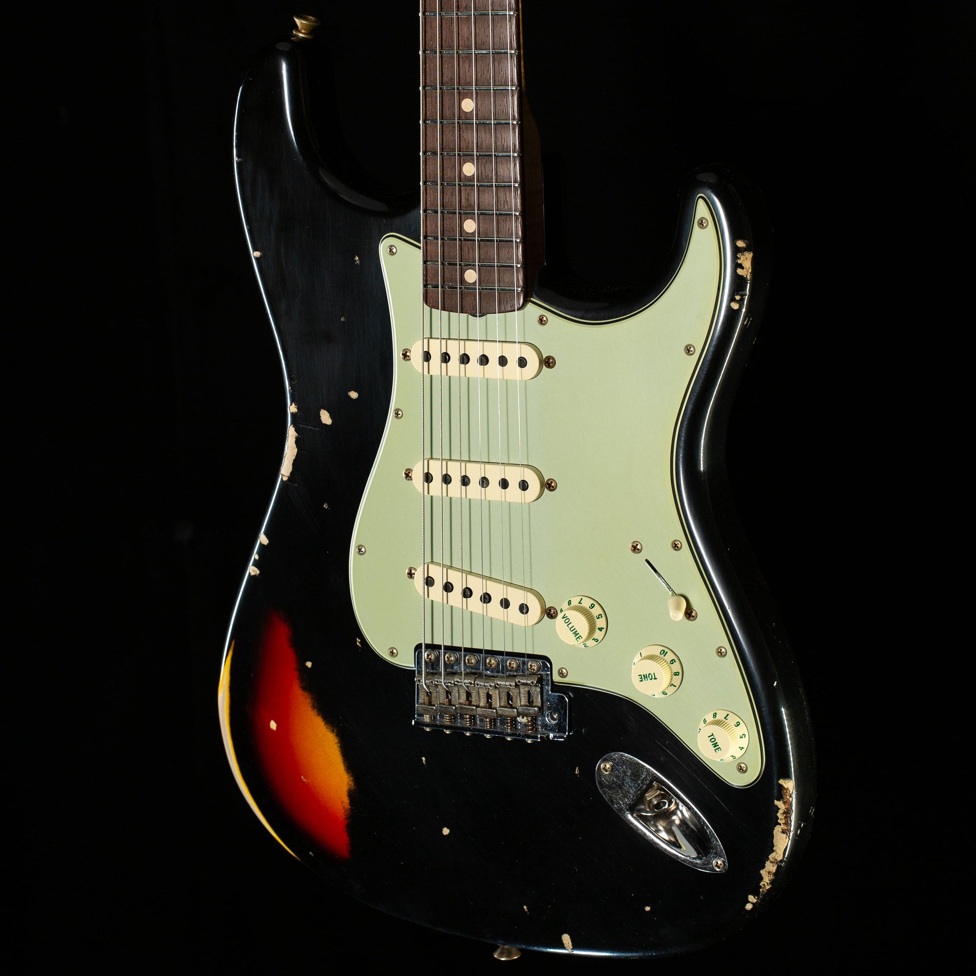Fender Custom Shop Willcutt True '62 Journeyman Relic Black Over 3-Tone Sunburst 59 C (651)