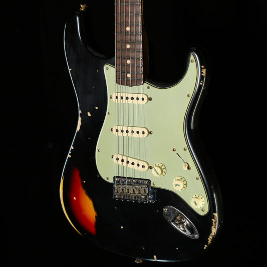 Fender Custom Shop Willcutt True '62 Journeyman Relic Black Over 3-Tone Sunburst 59 C (651)