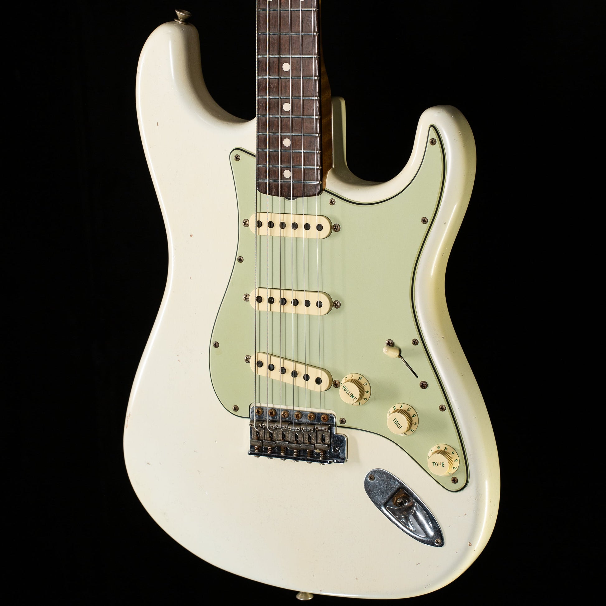 Fender Custom Shop True '62 Strat Journeyman Relic Masterbuilt Dennis Galuszka Olympic White Brazilian '59 C (832)