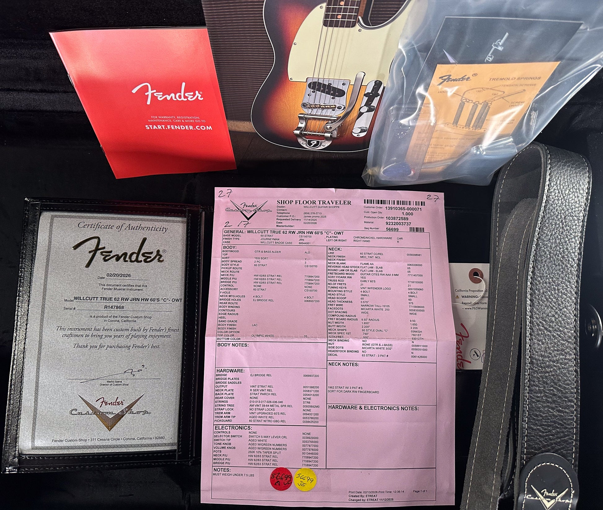 Fender Custom Shop Willcutt True '62 Stratocaster Journeyman Relic Olympic White 60s C (868)