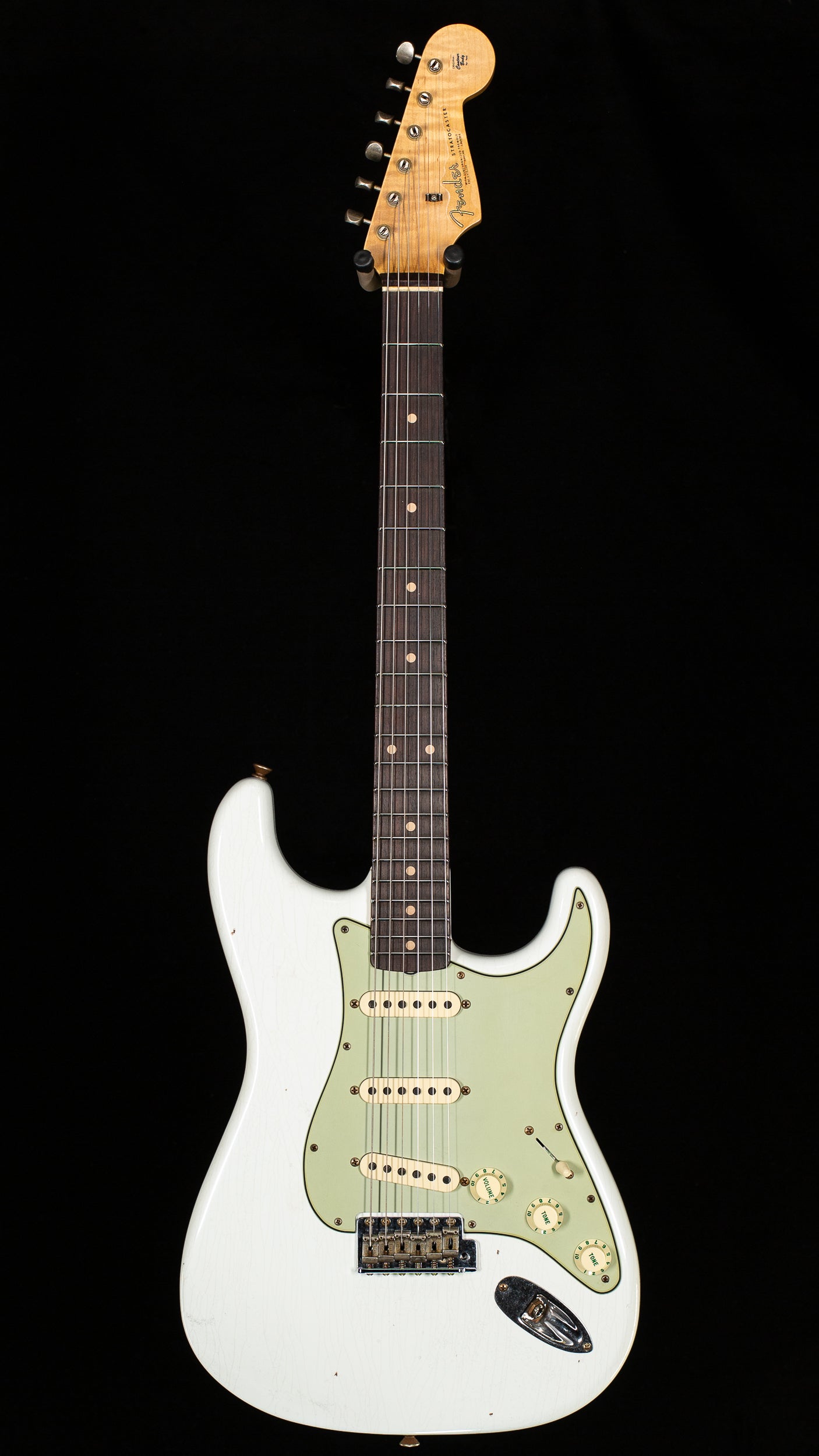 Fender Custom Shop Willcutt True '62 Stratocaster Journeyman Relic Olympic White 59 C (038)