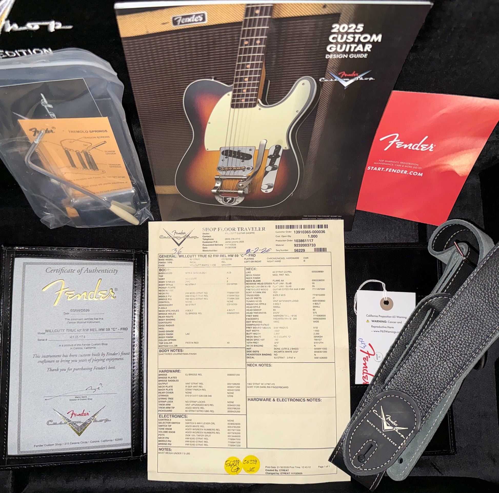 Fender Custom Shop Willcutt True '62 Stratocaster Relic Fiesta Red 59 C (174)