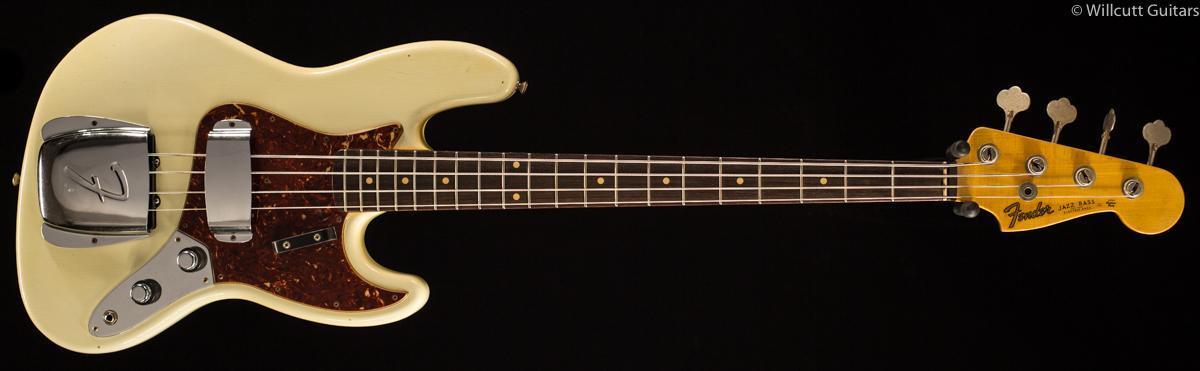 Fender Custom Shop 1960 Journeyman Jazz Bass Aged Olympic White Bass Guitar