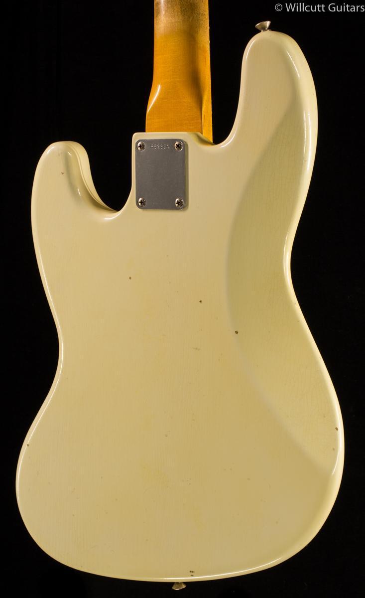 Fender Custom Shop 1960 Journeyman Jazz Bass Aged Olympic White Bass Guitar