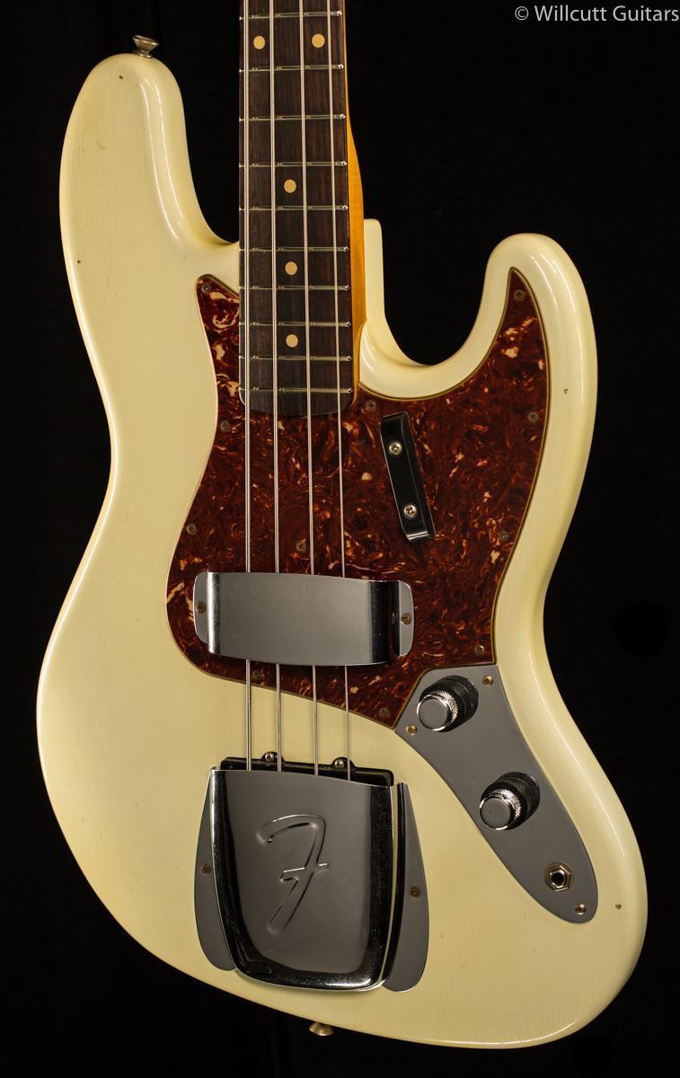 Fender Custom Shop 1960 Journeyman Jazz Bass Aged Olympic White Bass Guitar