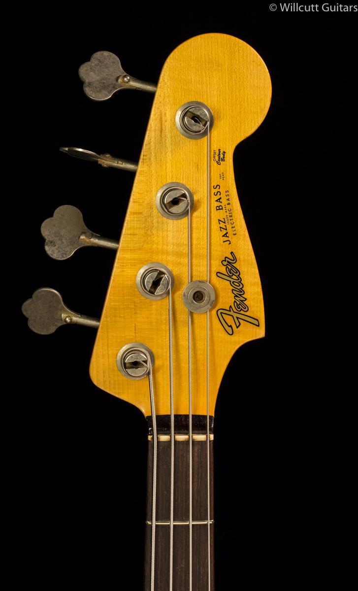 Fender Custom Shop 1960 Journeyman Jazz Bass Aged Olympic White Bass Guitar