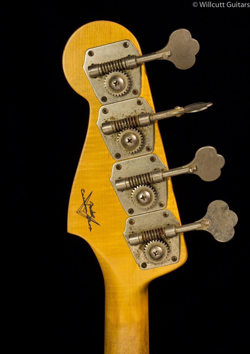 Fender Custom Shop 1960 Journeyman Jazz Bass Aged Olympic White Bass Guitar