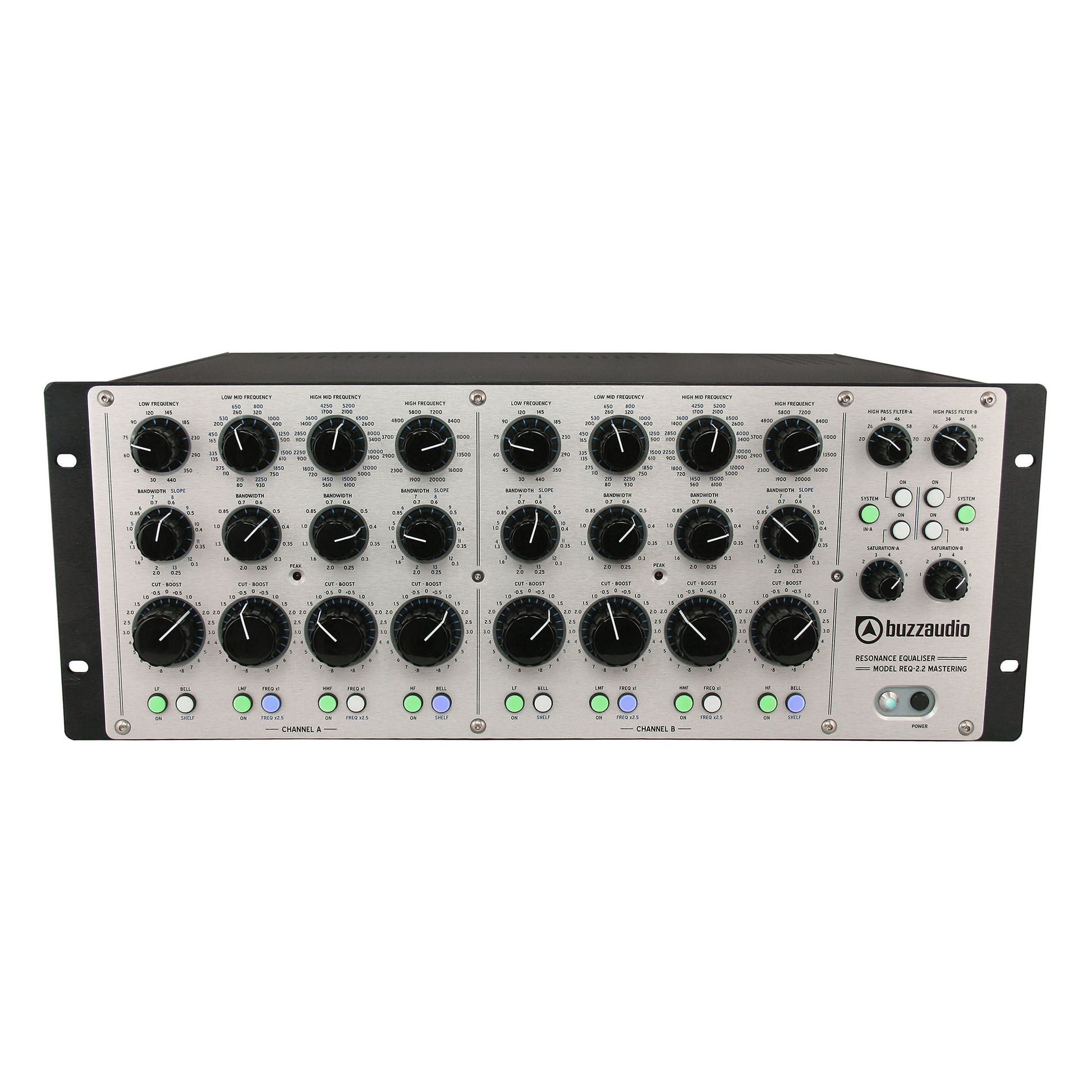 Buzz Audio REQ 2.2 Stereo EQ w/ Mastering Version with Active Filter Low Band