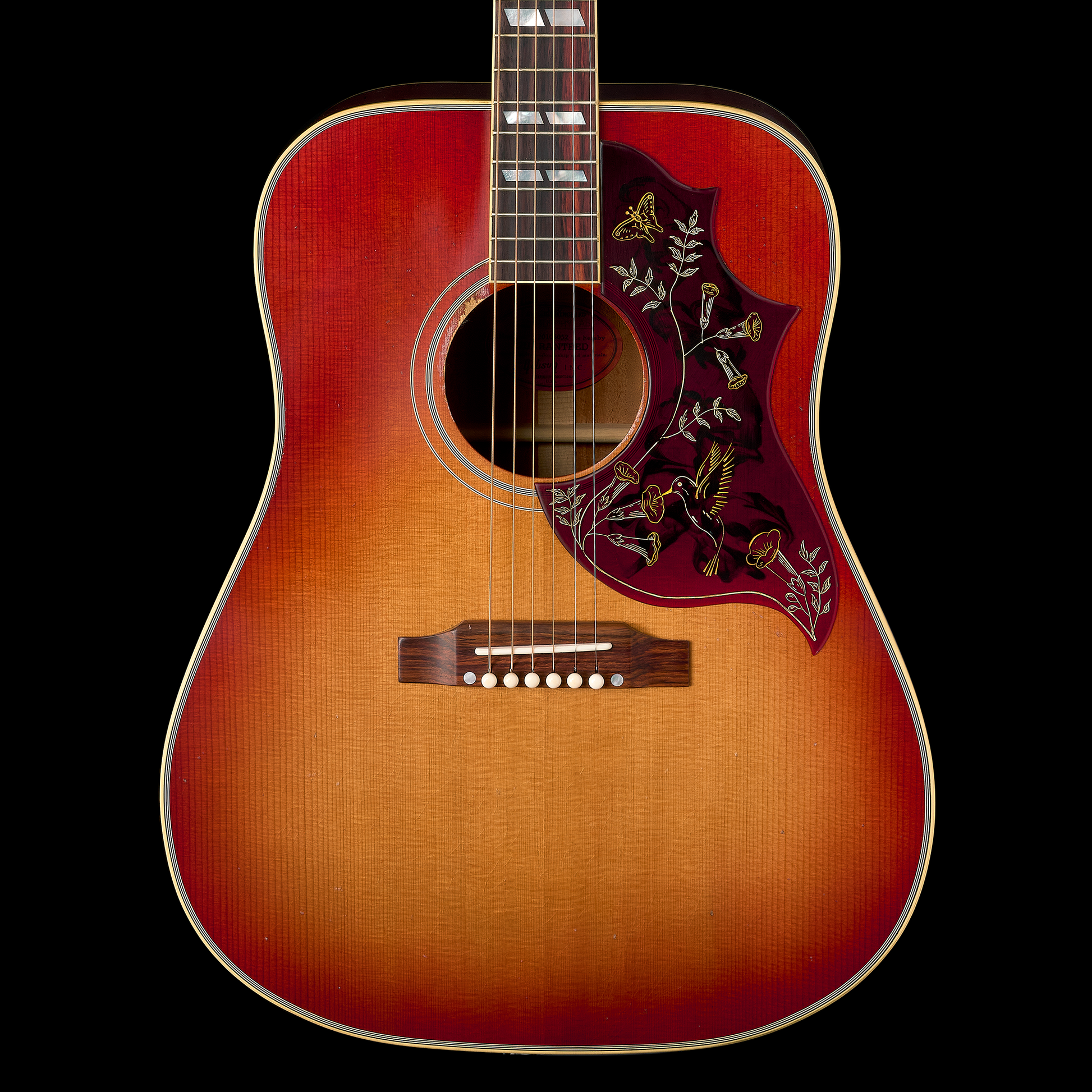 Gibson Custom 1960 Hummingbird Light Aged Acoustic - Heritage Cherry Sunburst