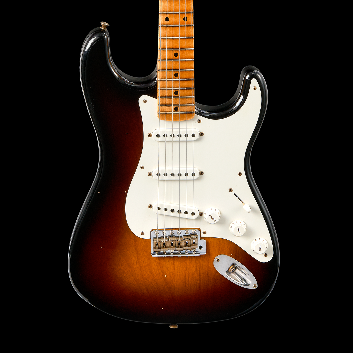 Fender Custom Shop 1955 Stratocaster Compound Radius Journeyman Relic - Aged 2-Tone Sunburst