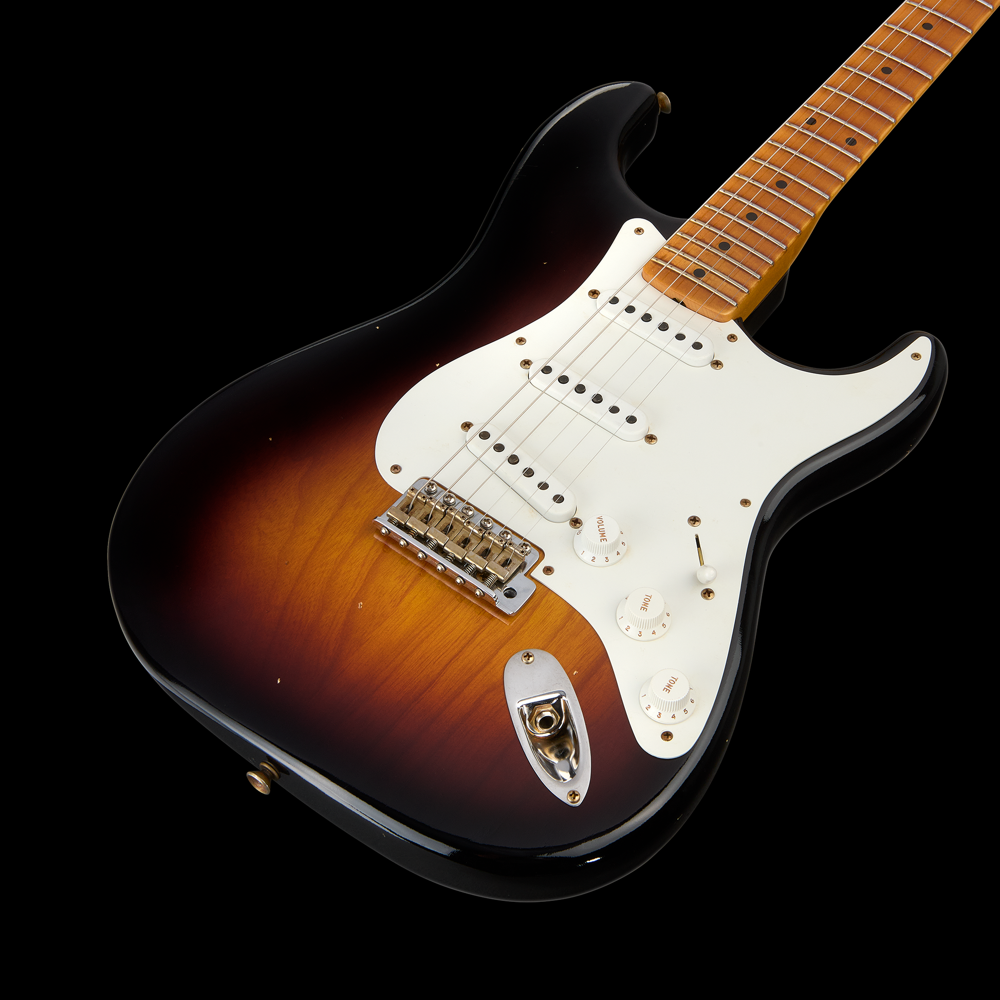 Fender Custom Shop 1955 Stratocaster Compound Radius Journeyman Relic - Aged 2-Tone Sunburst