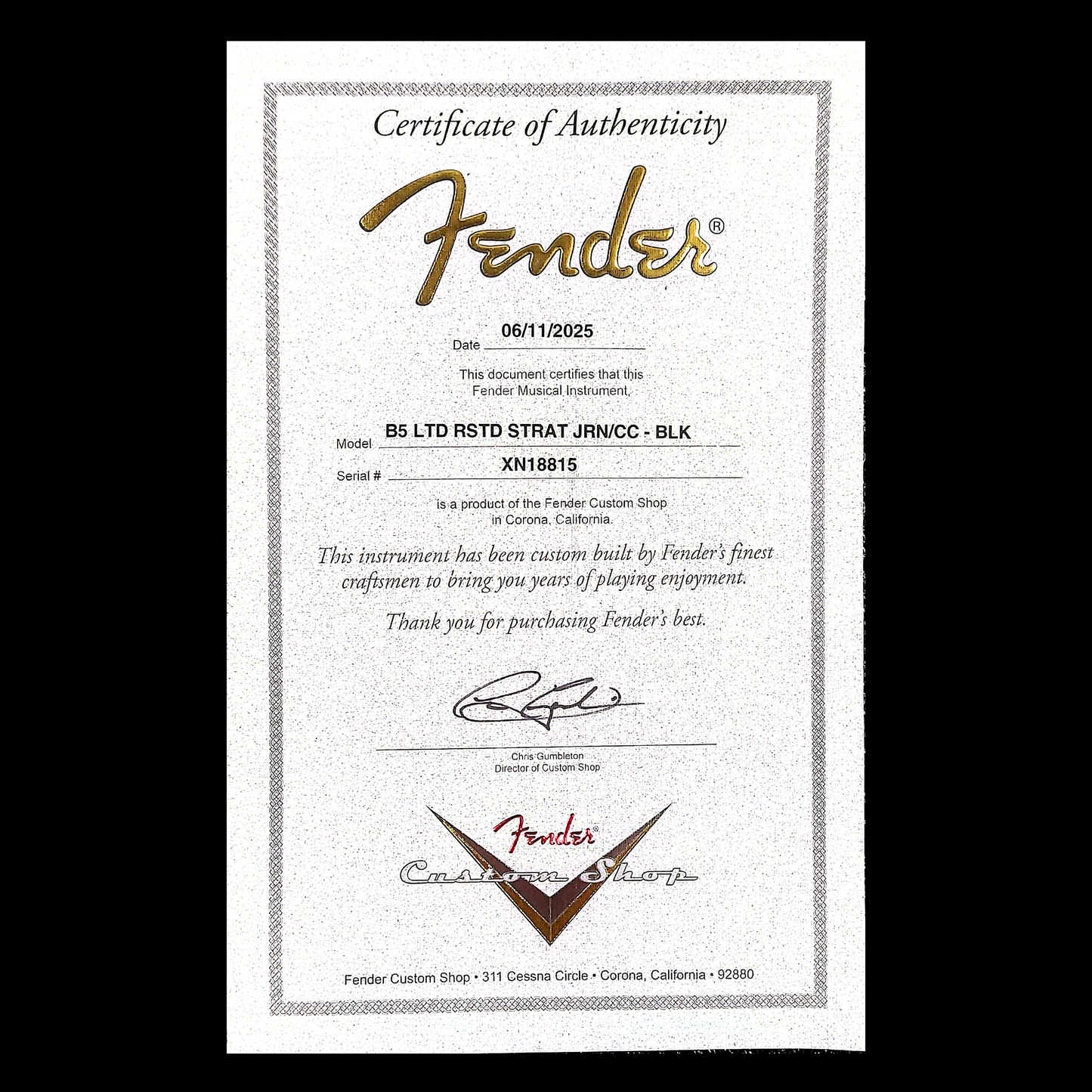 Fender Custom Shop Limited Edition Roasted Strat Journeyman Relic w/ Closet Classic Hardware - Black