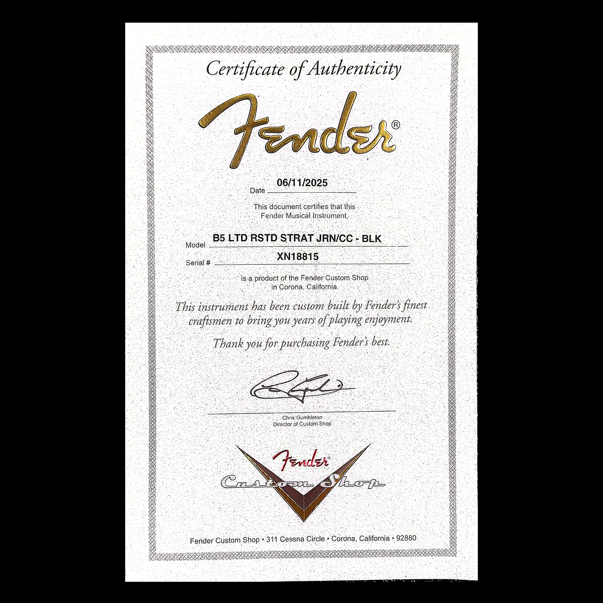 Fender Custom Shop Limited Edition Roasted Strat Journeyman Relic w/ Closet Classic Hardware - Black