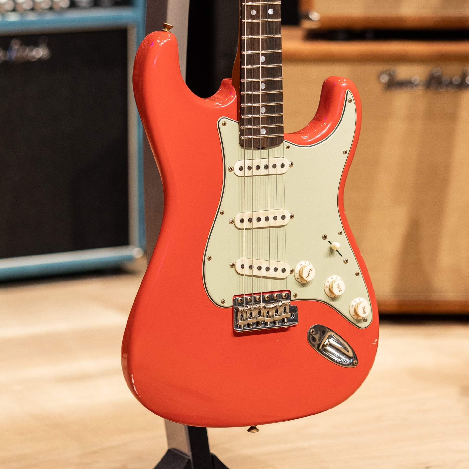 Fender Custom Shop Master Built David Brown Fat '64 Stratocaster - HW Josefina Pickups - Aged Fiesta Red