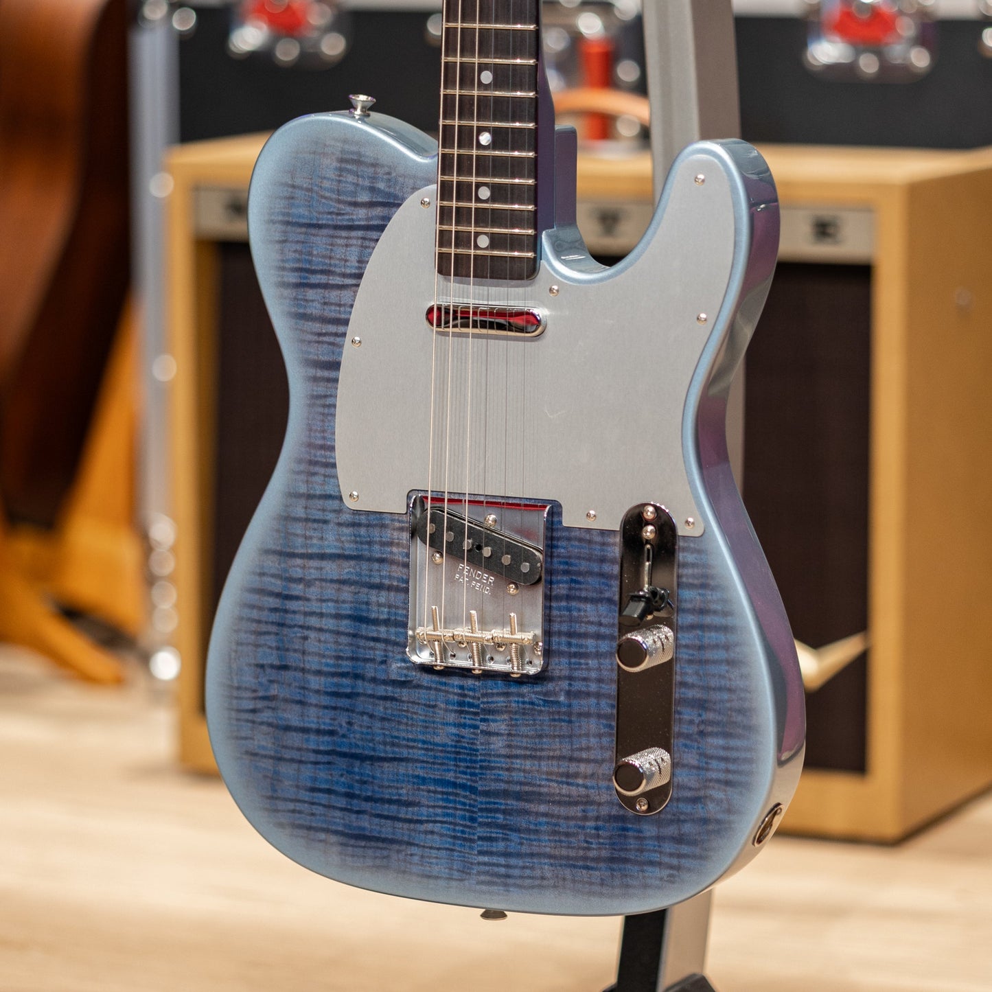 Fender Custom Shop Masterbuilt Austin MacNutt 60s 5A Flame Top Telecaster NOS - Blue Stain Top w/ Ice Blue Metallic Burst