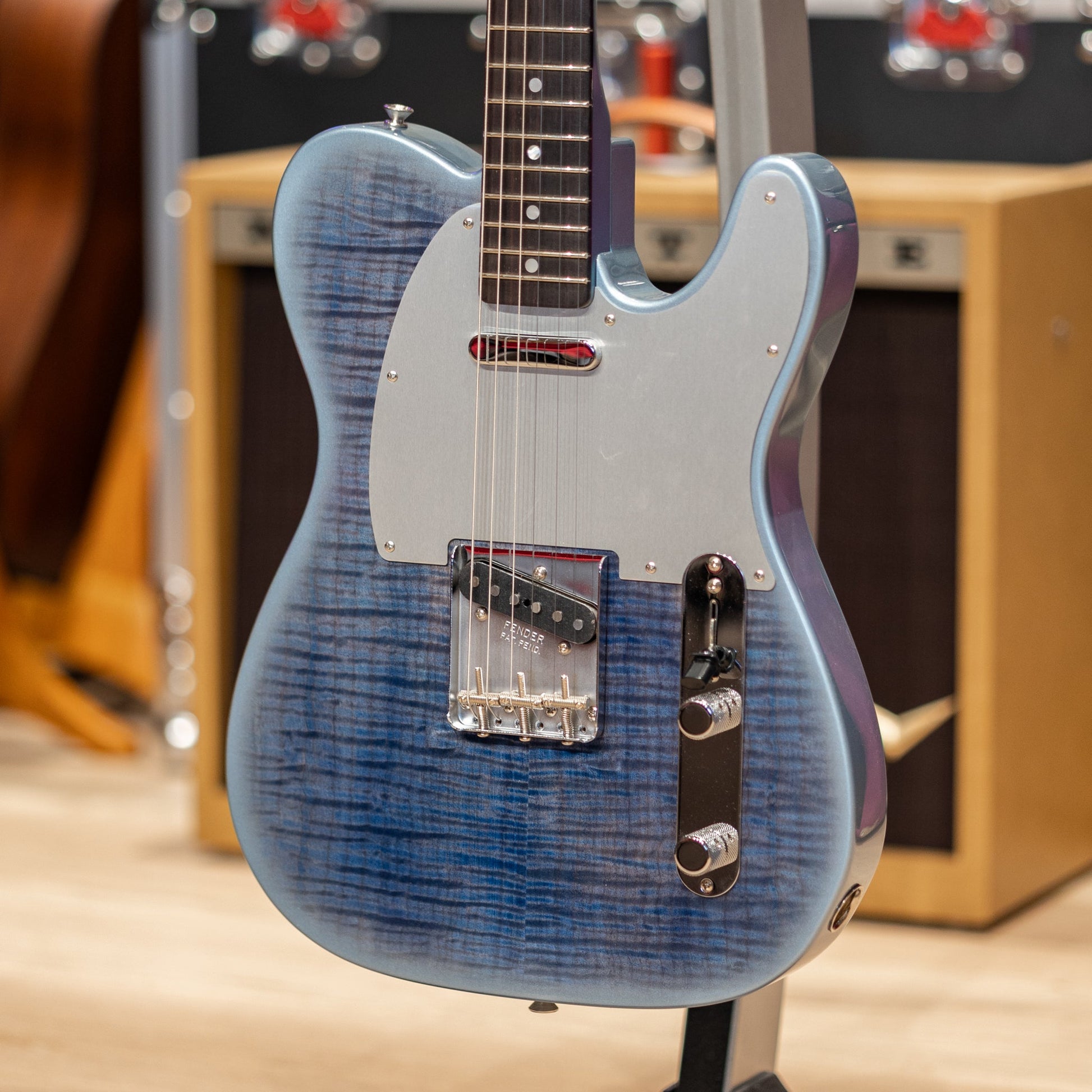 Fender Custom Shop Masterbuilt Austin MacNutt 60s 5A Flame Top Telecaster NOS - Blue Stain Top w/ Ice Blue Metallic Burst