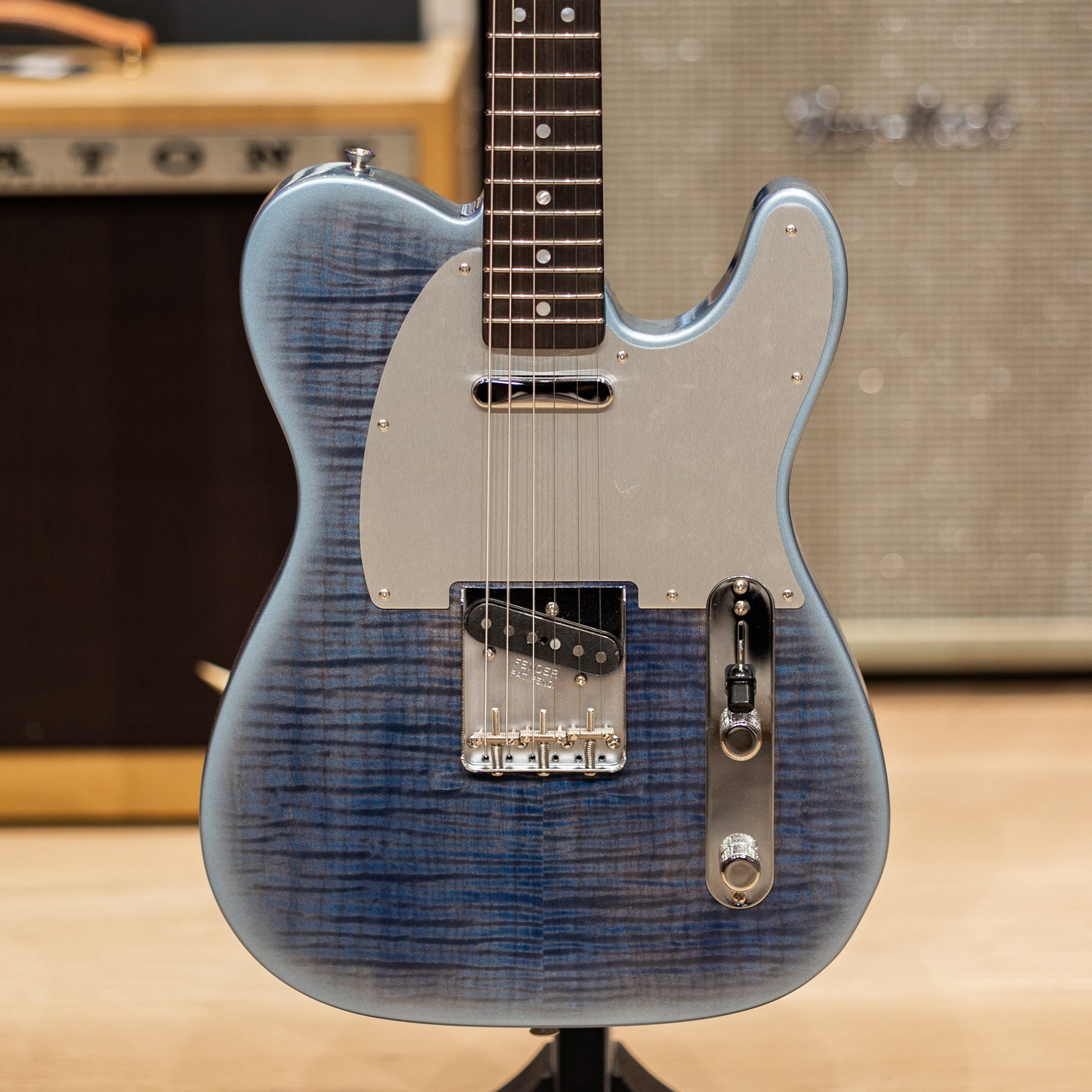 Fender Custom Shop Masterbuilt Austin MacNutt 60s 5A Flame Top Telecaster NOS - Blue Stain Top w/ Ice Blue Metallic Burst