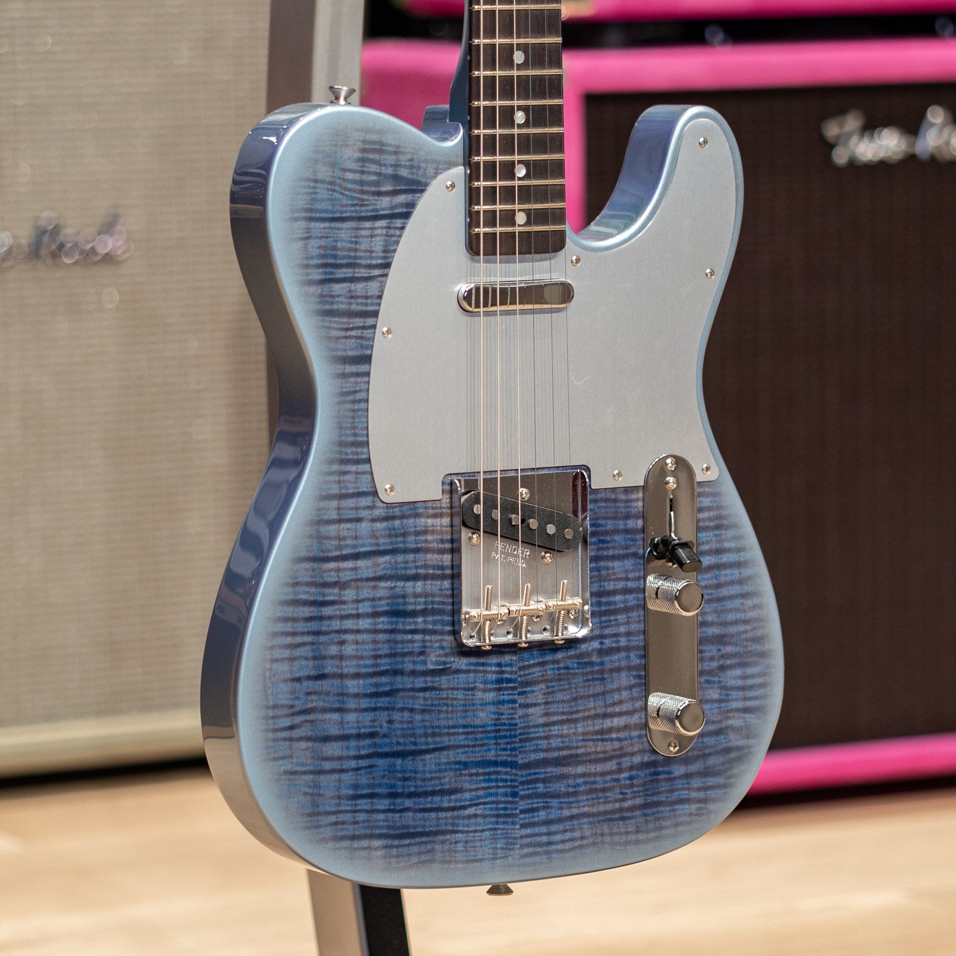 Fender Custom Shop Masterbuilt Austin MacNutt 60s 5A Flame Top Telecaster NOS - Blue Stain Top w/ Ice Blue Metallic Burst