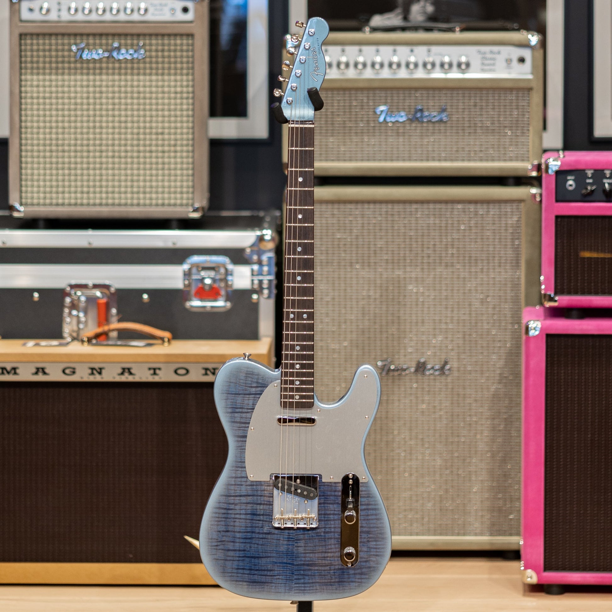 Fender Custom Shop Masterbuilt Austin MacNutt 60s 5A Flame Top Telecaster NOS - Blue Stain Top w/ Ice Blue Metallic Burst