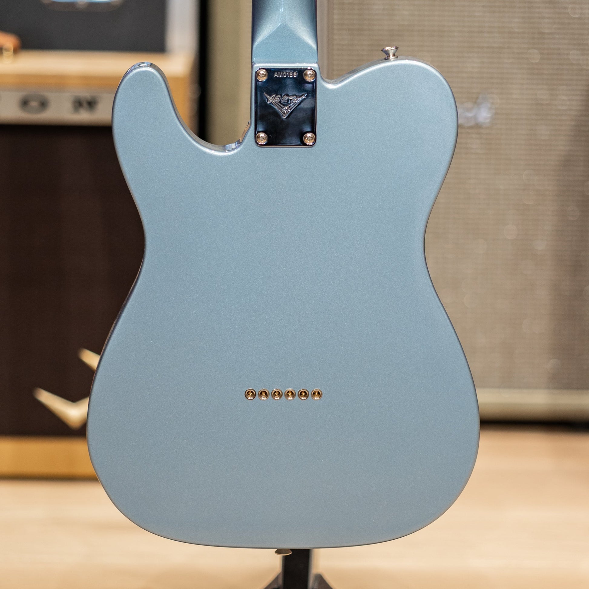 Fender Custom Shop Masterbuilt Austin MacNutt 60s 5A Flame Top Telecaster NOS - Blue Stain Top w/ Ice Blue Metallic Burst