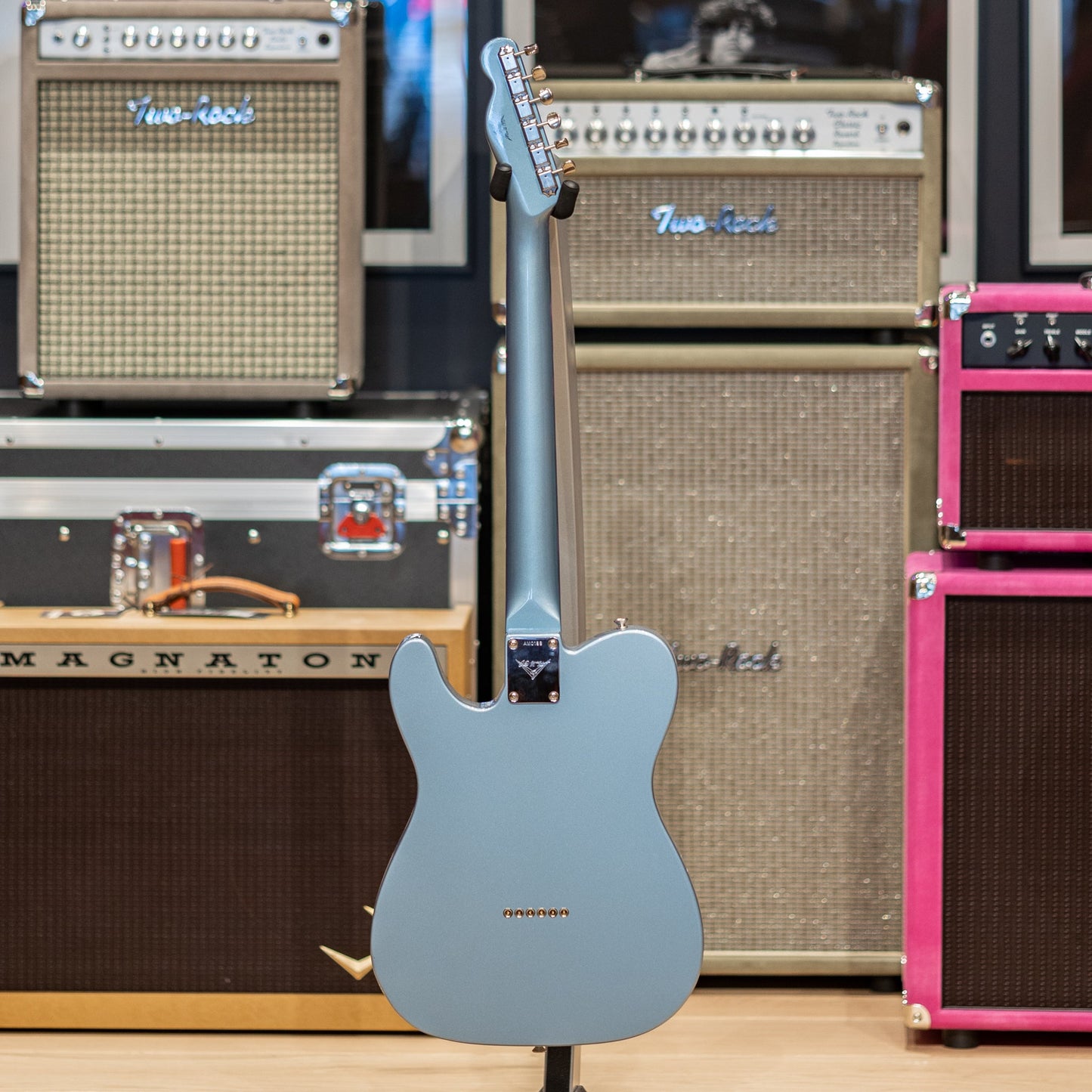 Fender Custom Shop Masterbuilt Austin MacNutt 60s 5A Flame Top Telecaster NOS - Blue Stain Top w/ Ice Blue Metallic Burst