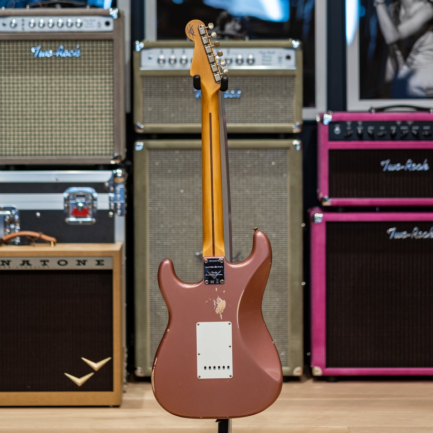 Fender Custom Shop Special Edition 1958 Compound Radius Stratocaster Relic - Aged Burgundy Mist Metallic