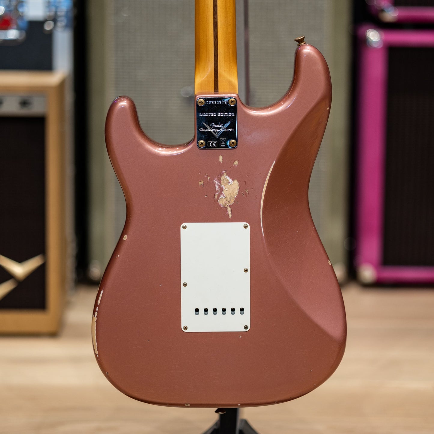 Fender Custom Shop Special Edition 1958 Compound Radius Stratocaster Relic - Aged Burgundy Mist Metallic