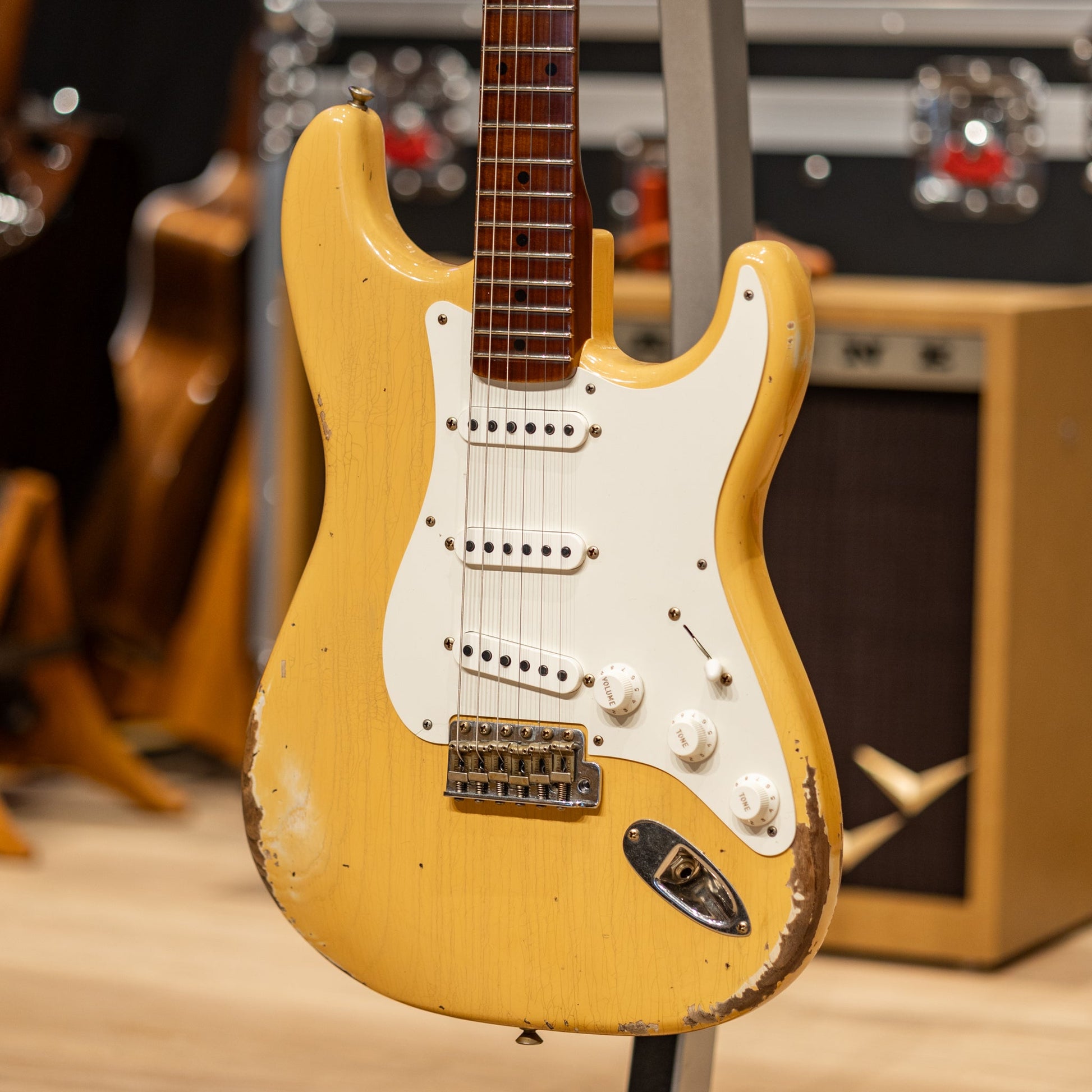 Fender Custom Shop 50's Dualmag II Compound Radius Stratocaster Relic - Aged Nocaster Blonde