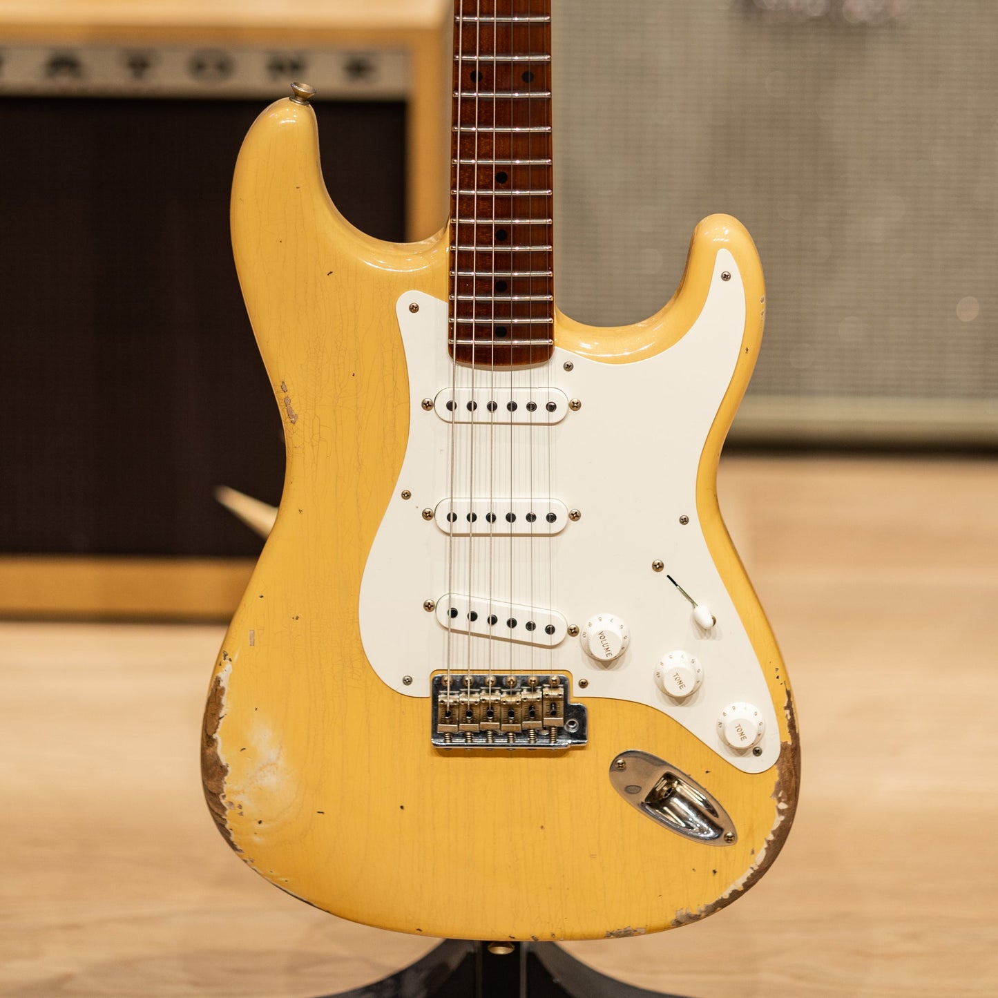 Fender Custom Shop 50's Dualmag II Compound Radius Stratocaster Relic - Aged Nocaster Blonde