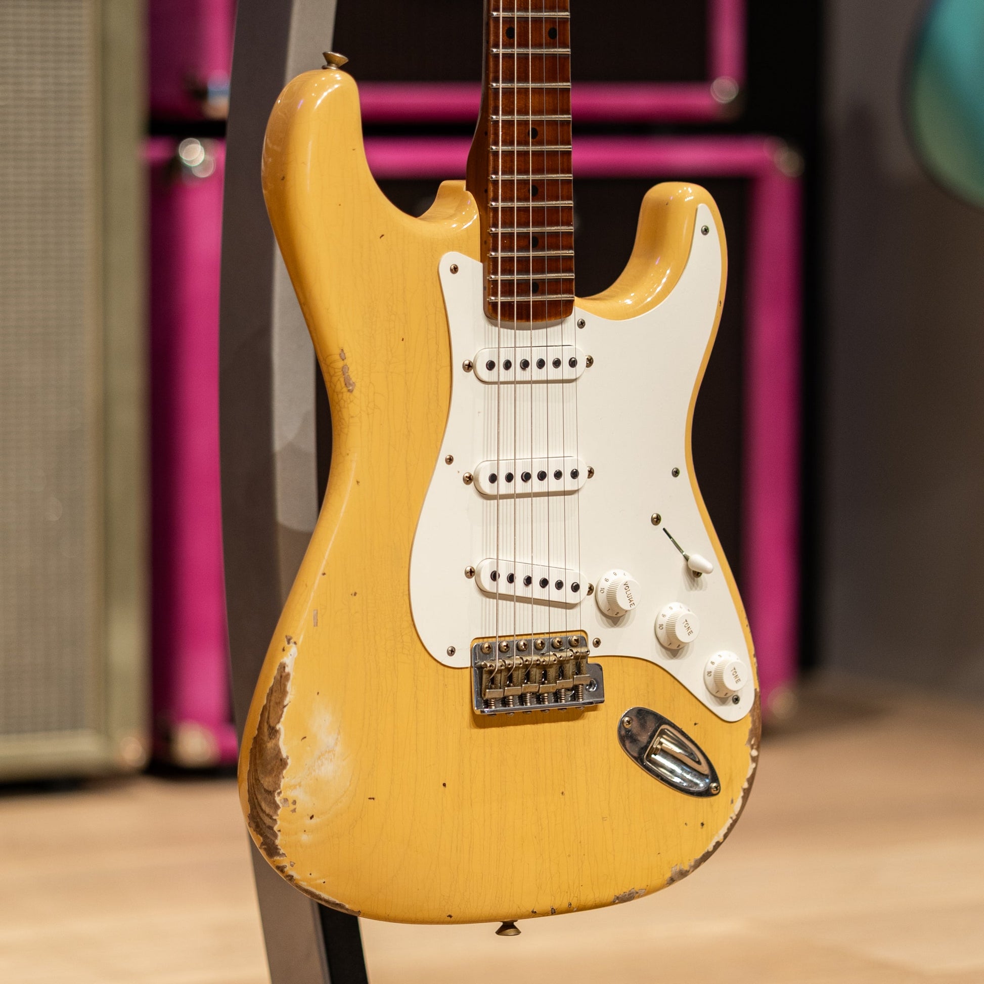 Fender Custom Shop 50's Dualmag II Compound Radius Stratocaster Relic - Aged Nocaster Blonde