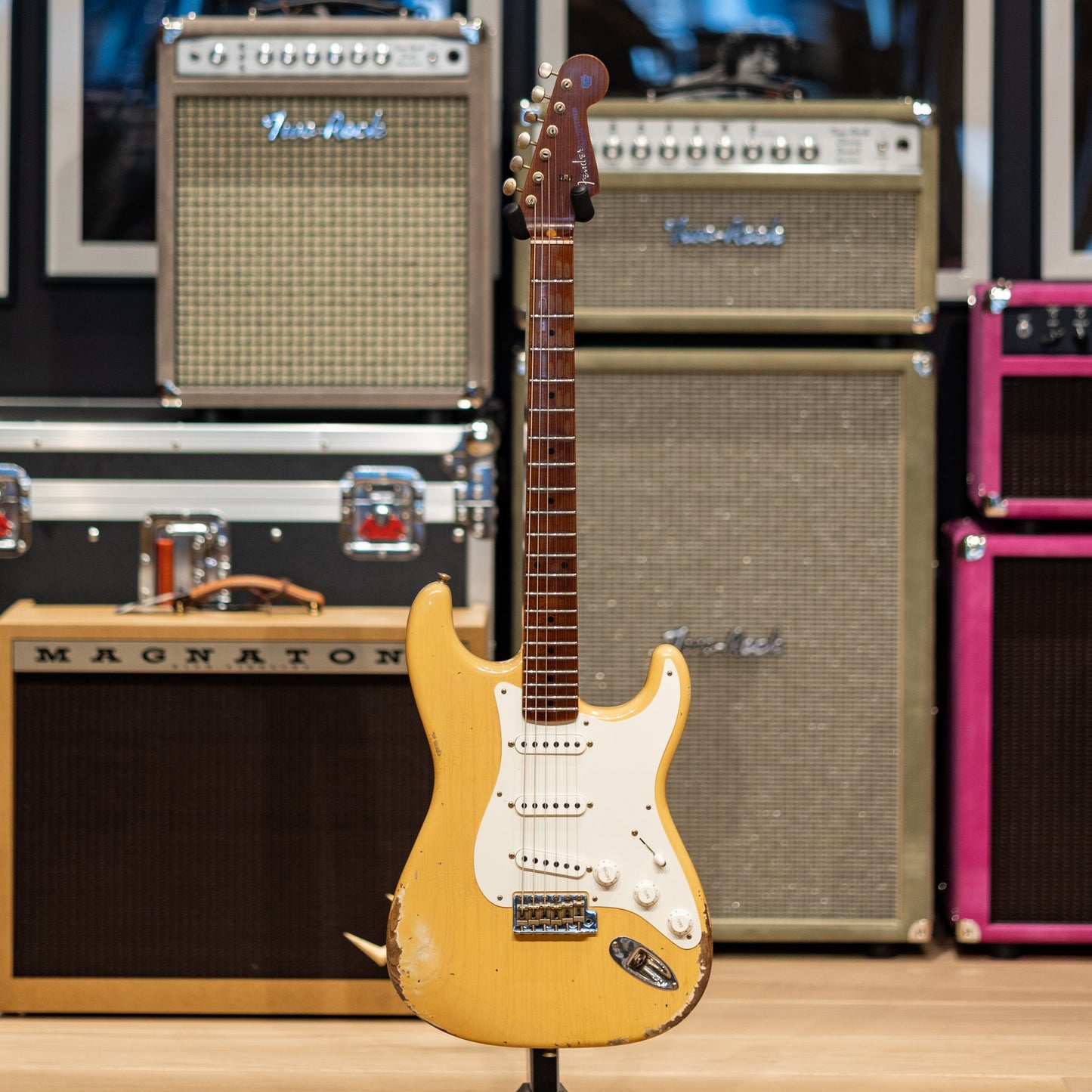 Fender Custom Shop 50's Dualmag II Compound Radius Stratocaster Relic - Aged Nocaster Blonde
