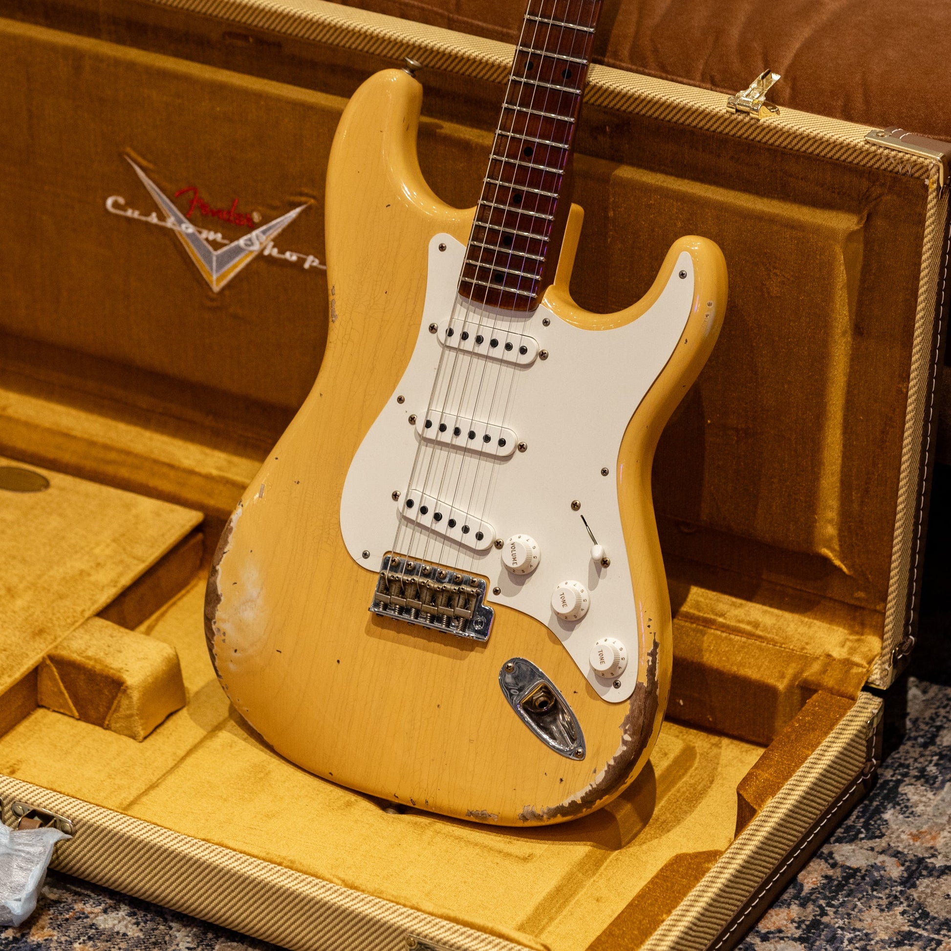 Fender Custom Shop 50's Dualmag II Compound Radius Stratocaster Relic - Aged Nocaster Blonde