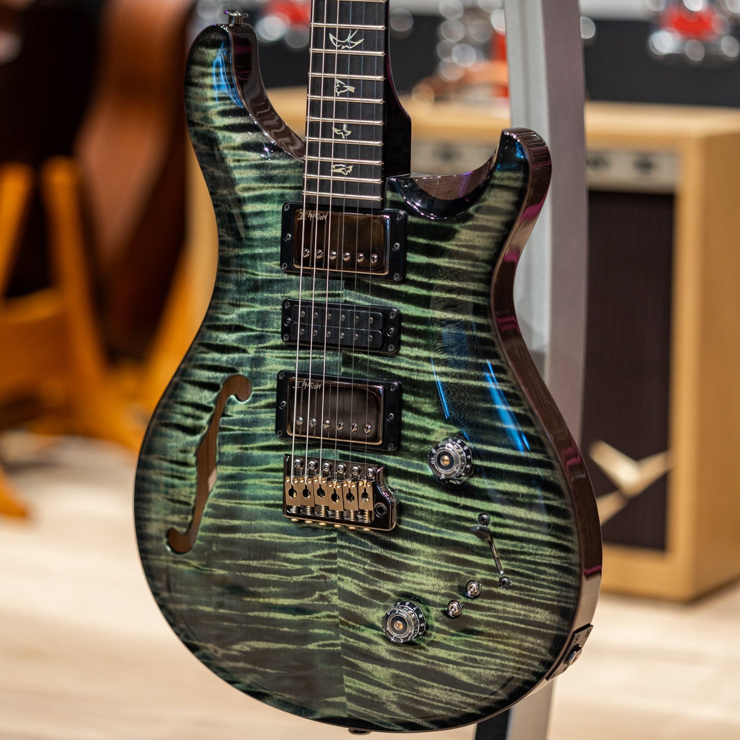 PRS Wood Library Special Semi-Hollow Artist Top - Private Stock Sage