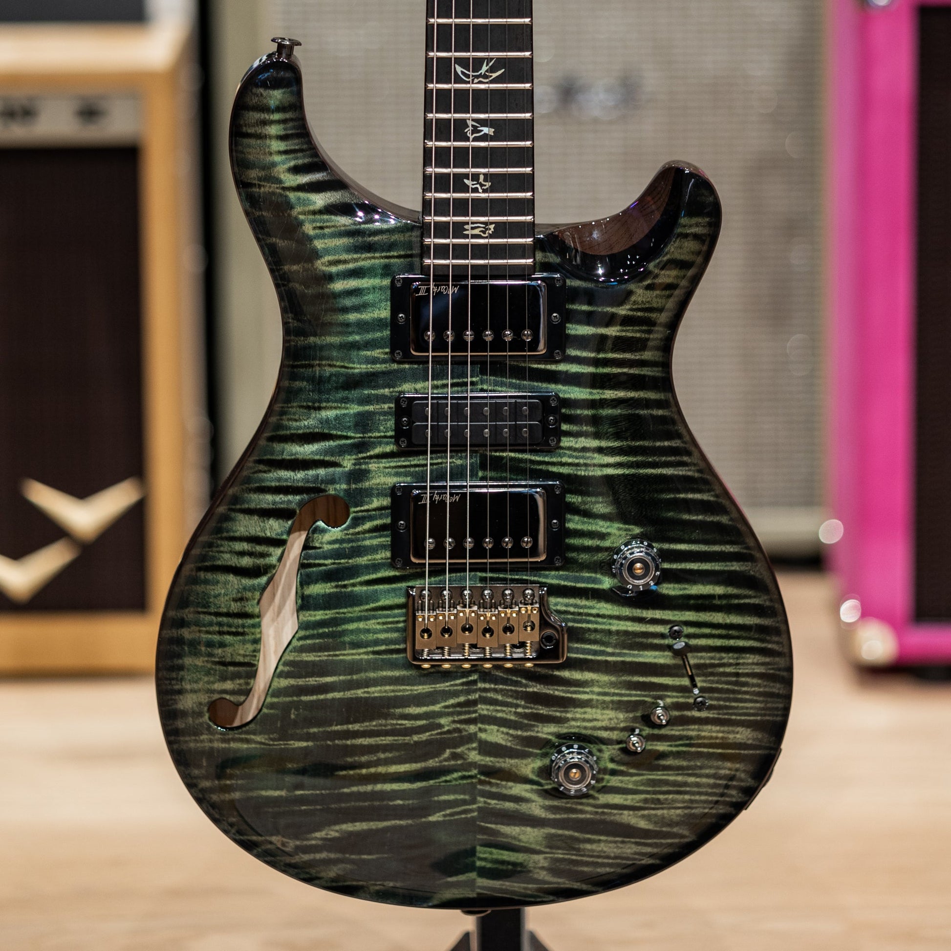 PRS Wood Library Special Semi-Hollow Artist Top - Private Stock Sage
